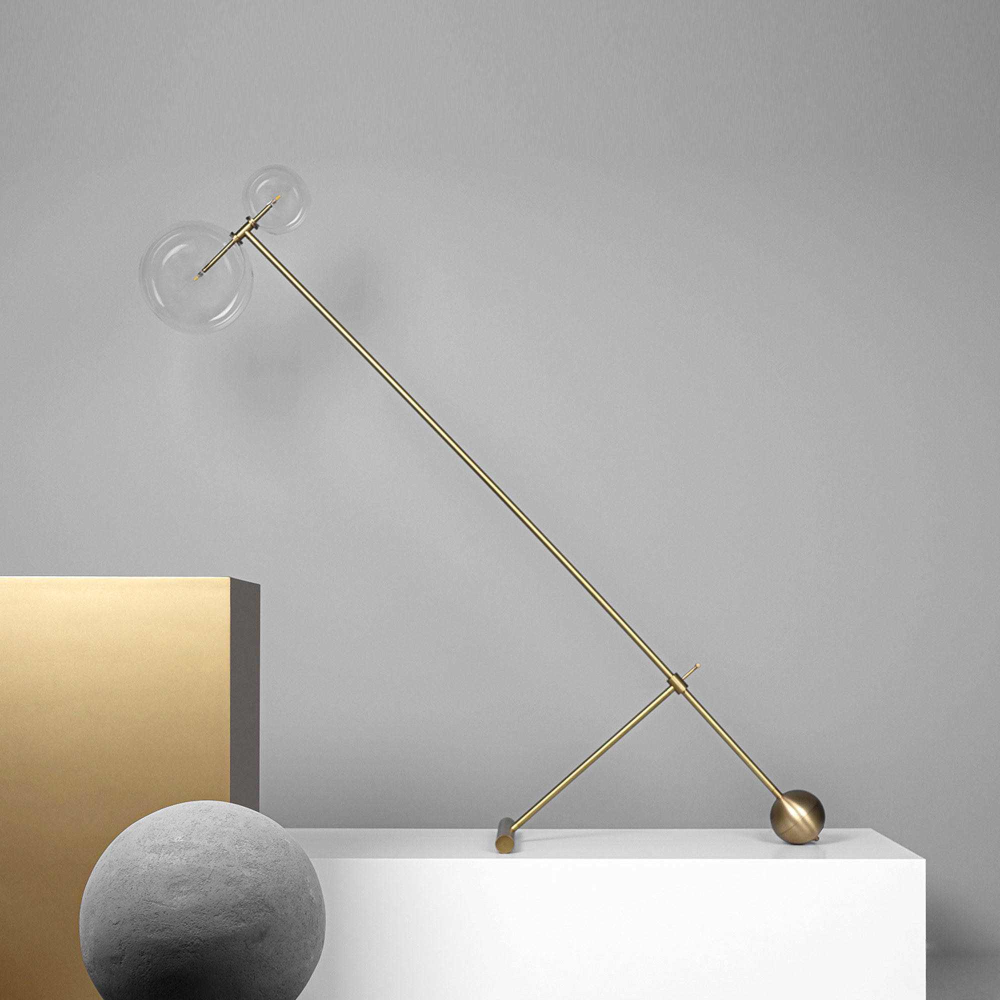 Schwung Zosia Floor Lamp - Transparent Glass