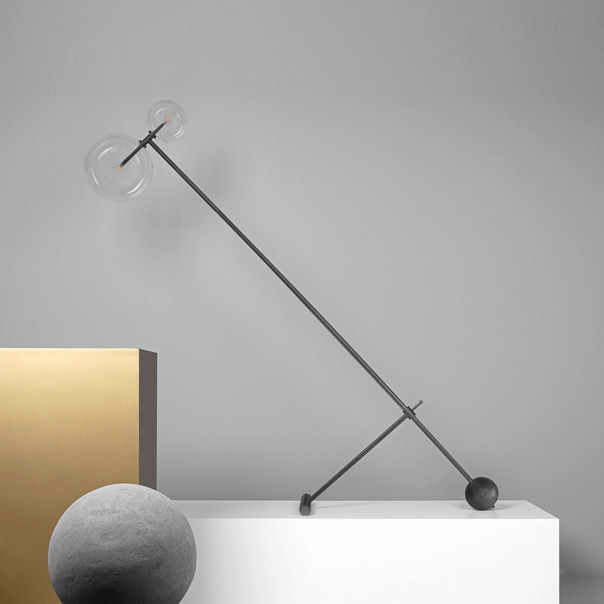 Schwung Zosia Floor Lamp - Transparent Glass