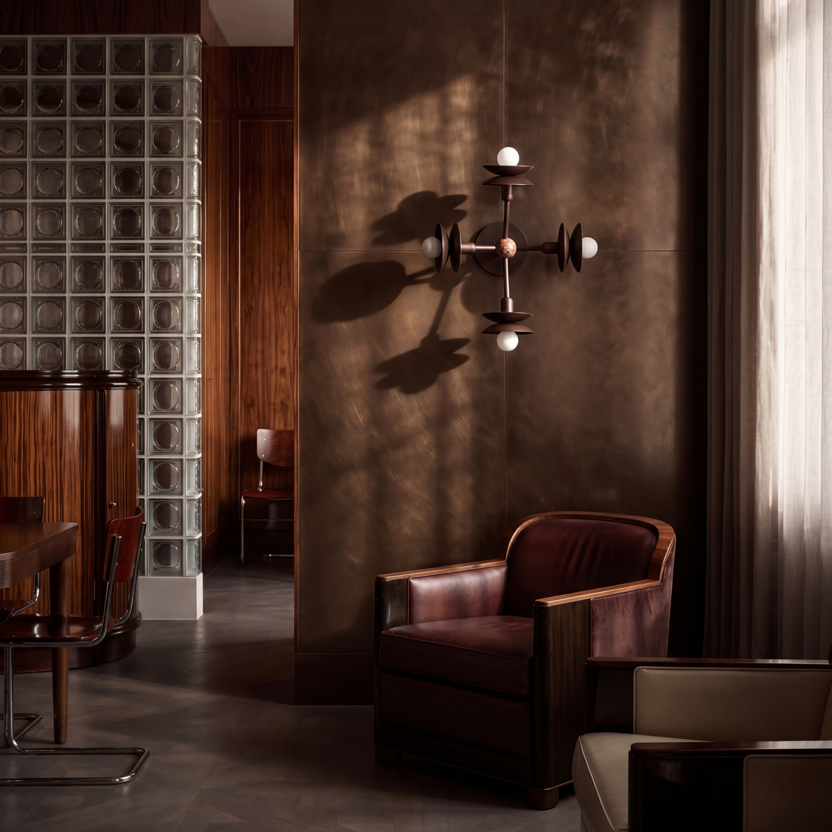 Schwung Babylon 4 Light Flush/Wall Sconce Light