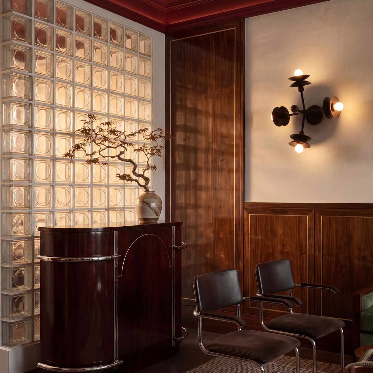 Schwung Babylon 4 Light Flush/Wall Sconce Light