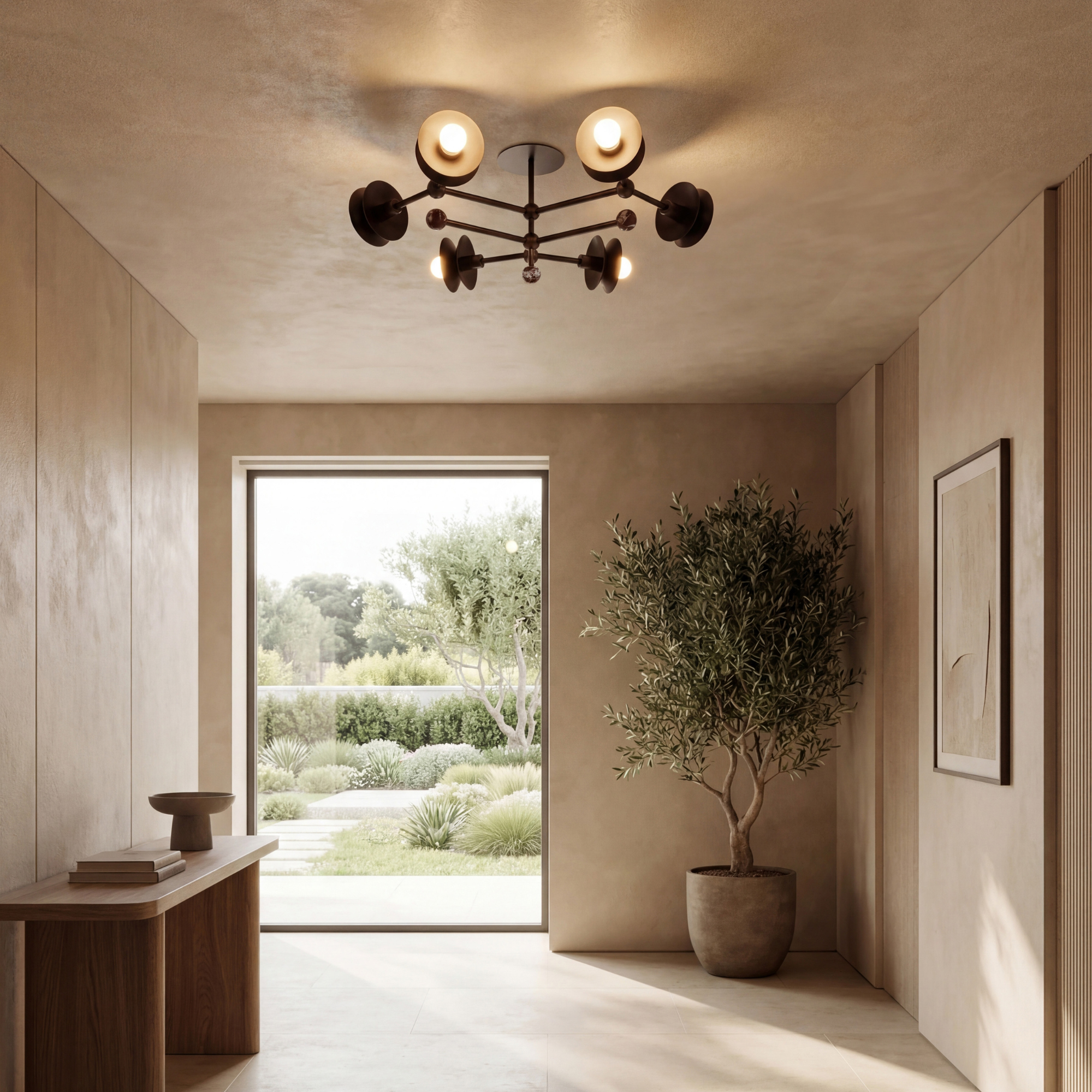 Schwung Babylon 6 Light Flush/Wall Sconce Light