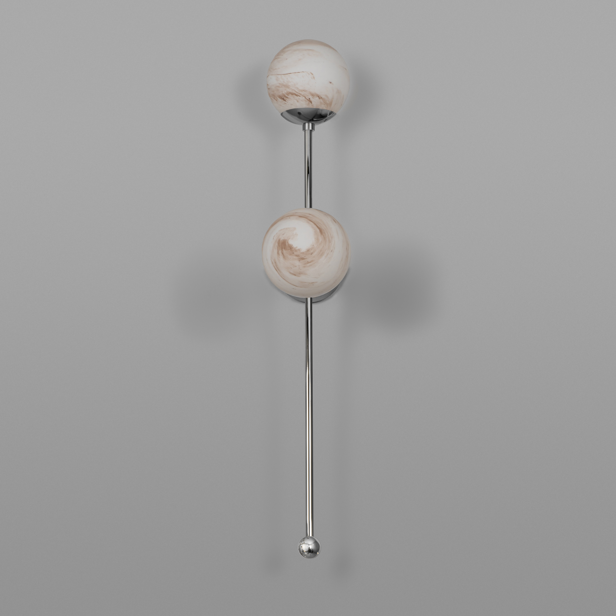 Schwung Globe Dual Wall Sconce Light - Marble Glass