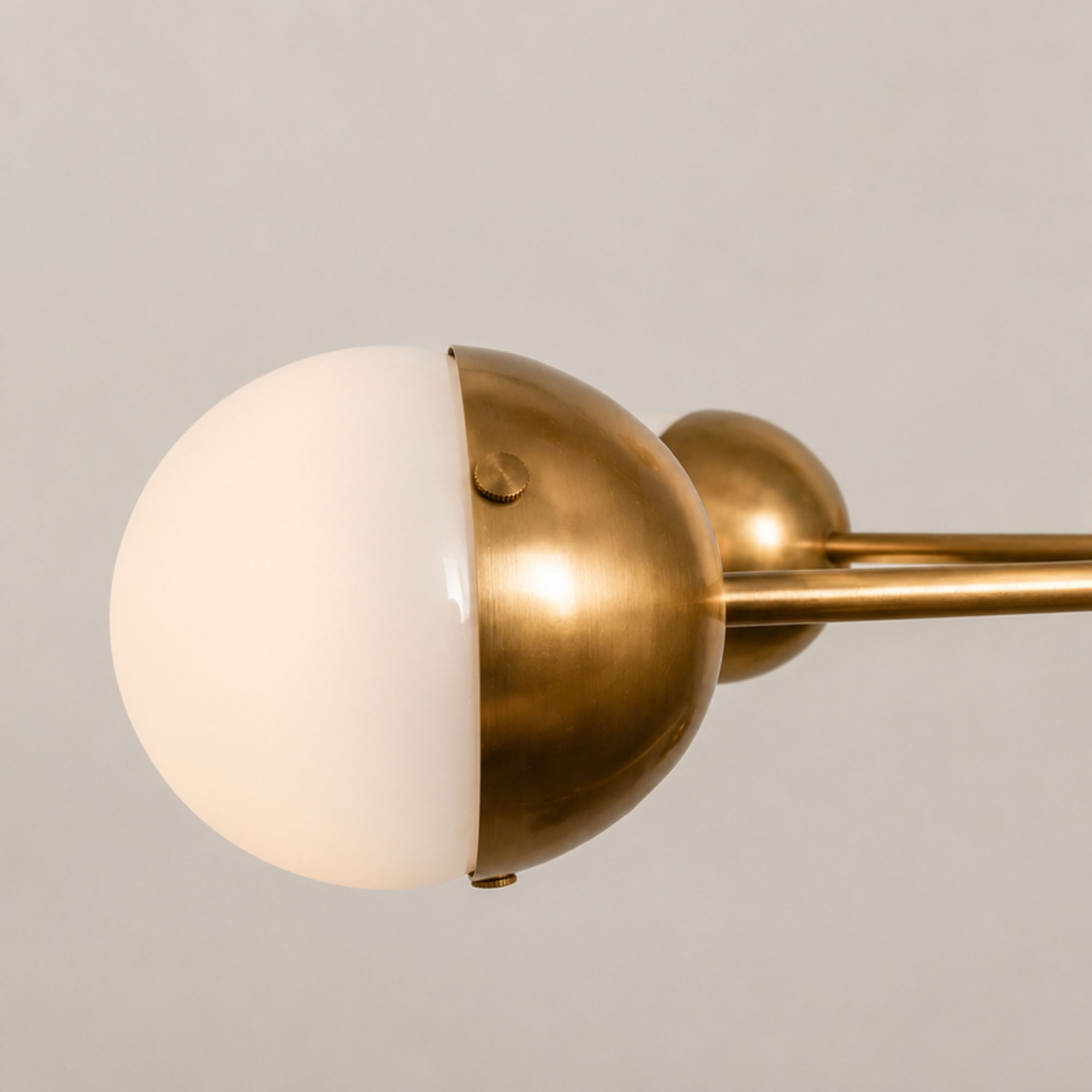 Schwung Molecule Spark Round 17 Light Chandelier - Frosted Glass