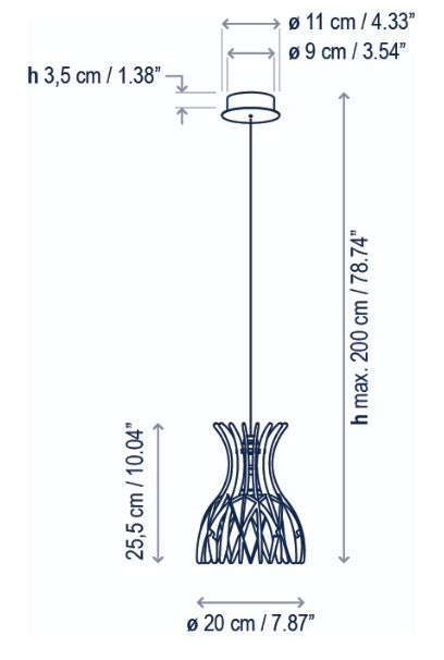 Bover Domita S/20 Pendant