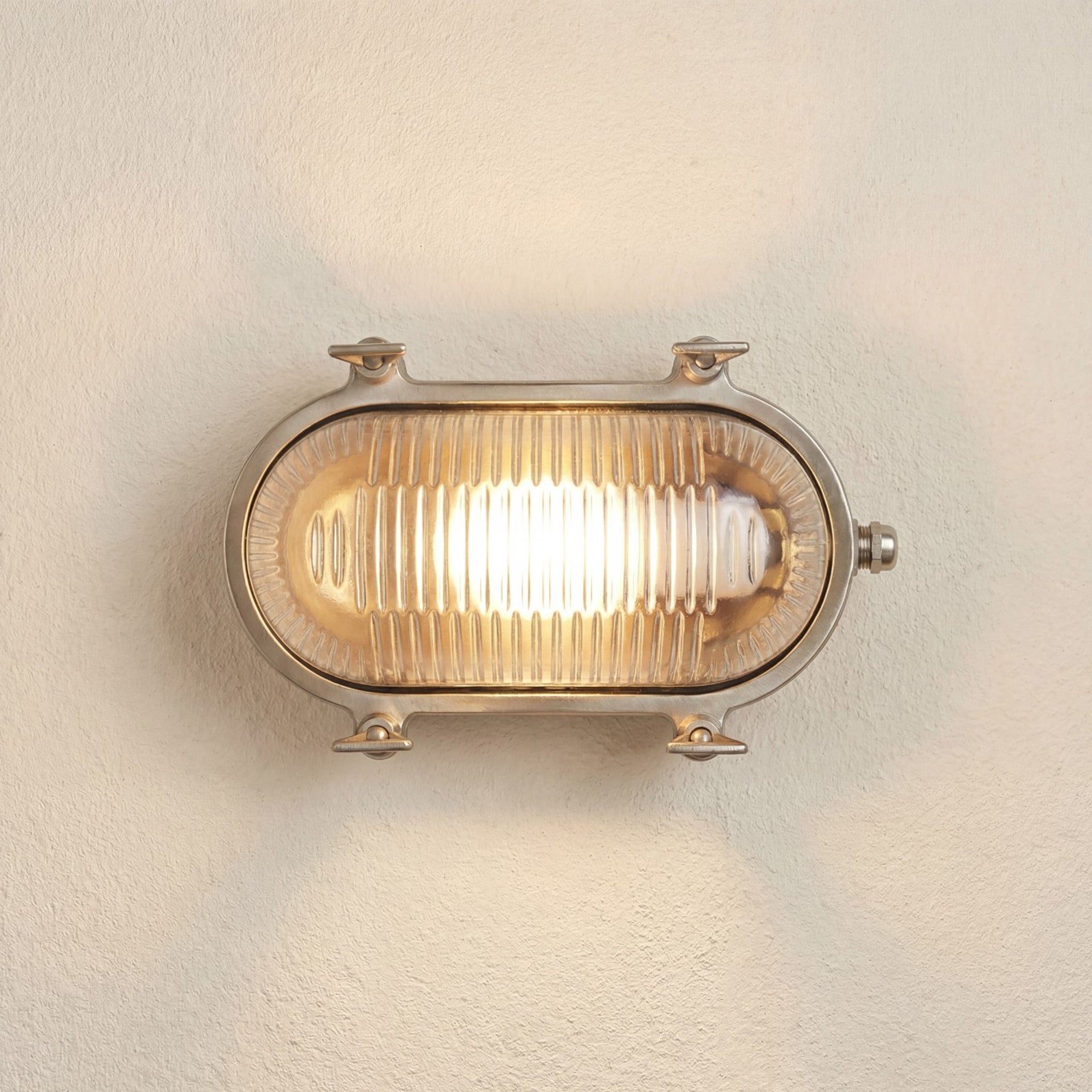 Navigator Small Siren Bulkhead Wall Light - Satin Nickel
