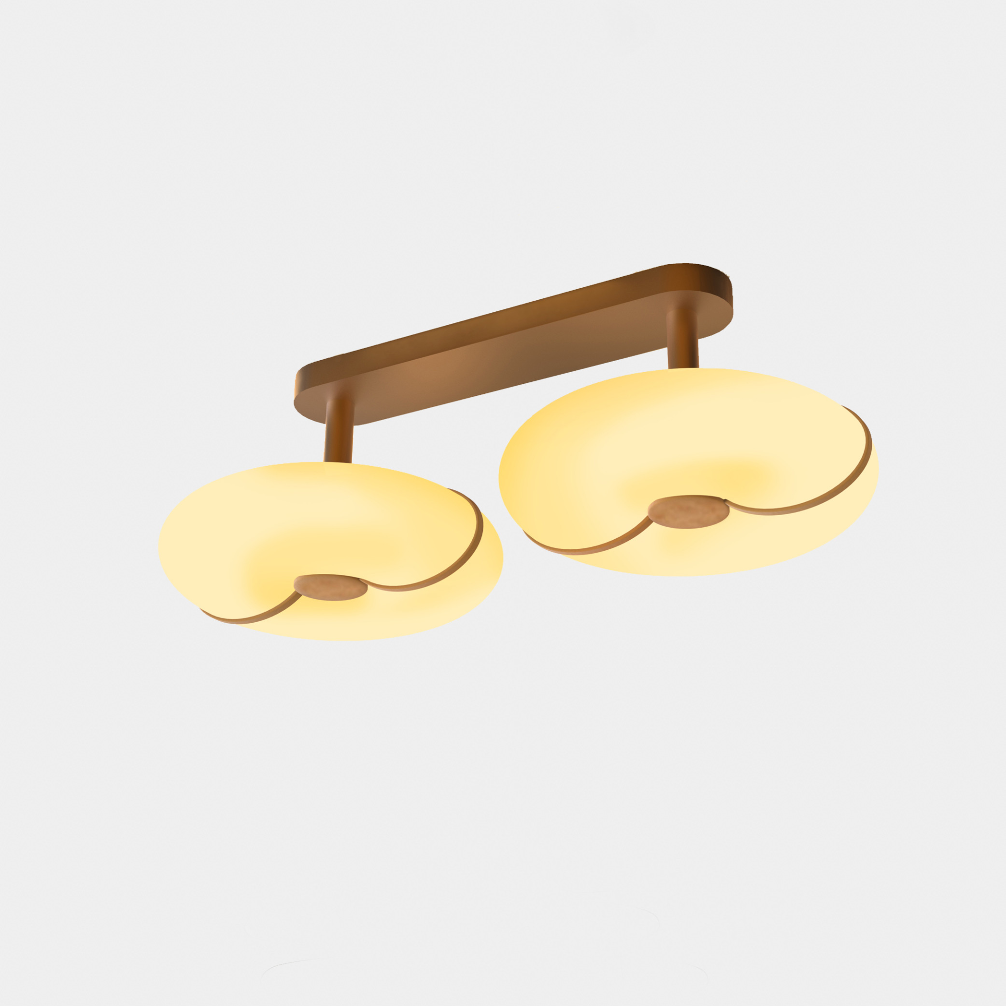TOOY Bolina Rectangular Semi-Flush Ceiling Light