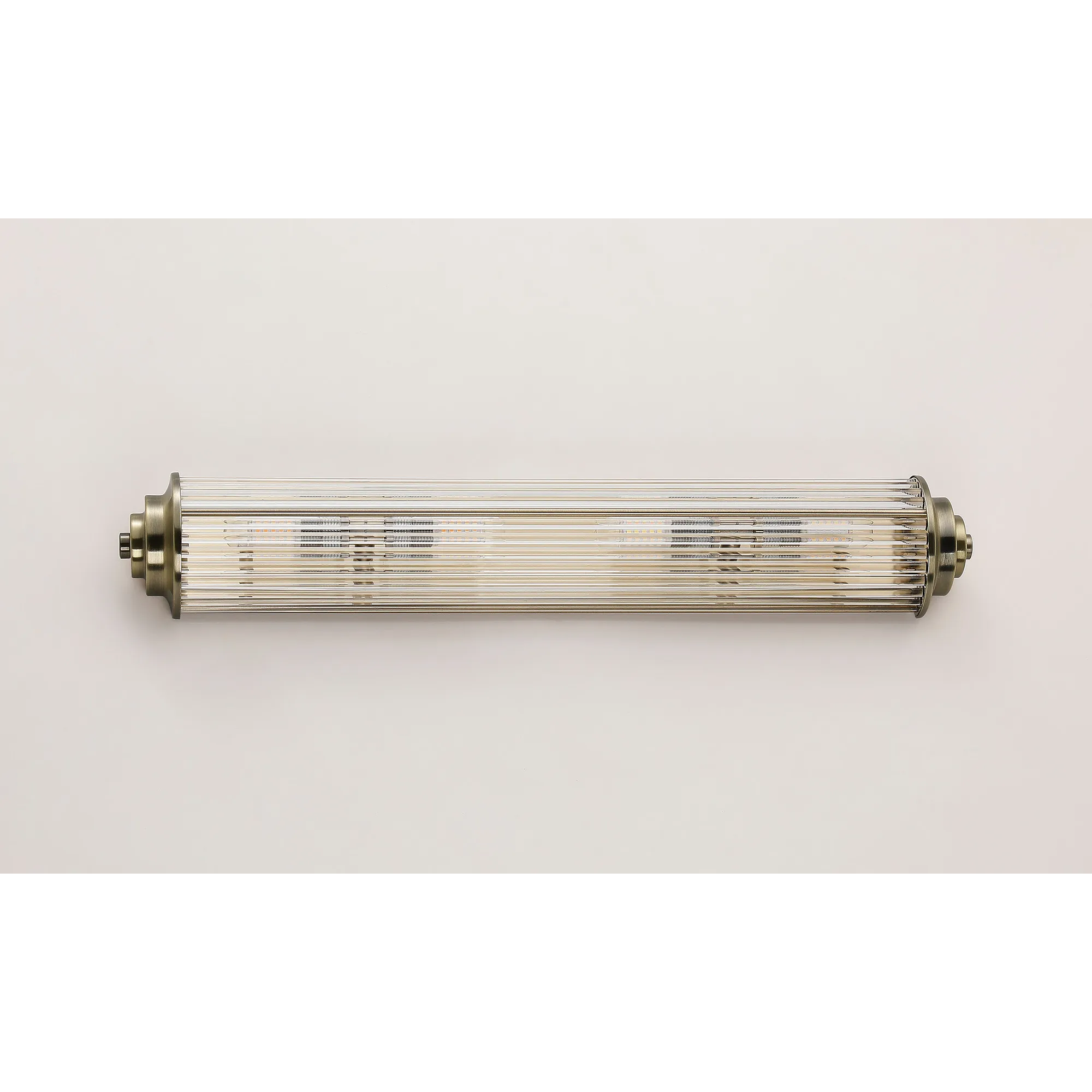 Fabula Wedgewood Large 4 Light Glass Rod Wall Light G9 IP44 - Antique Brass