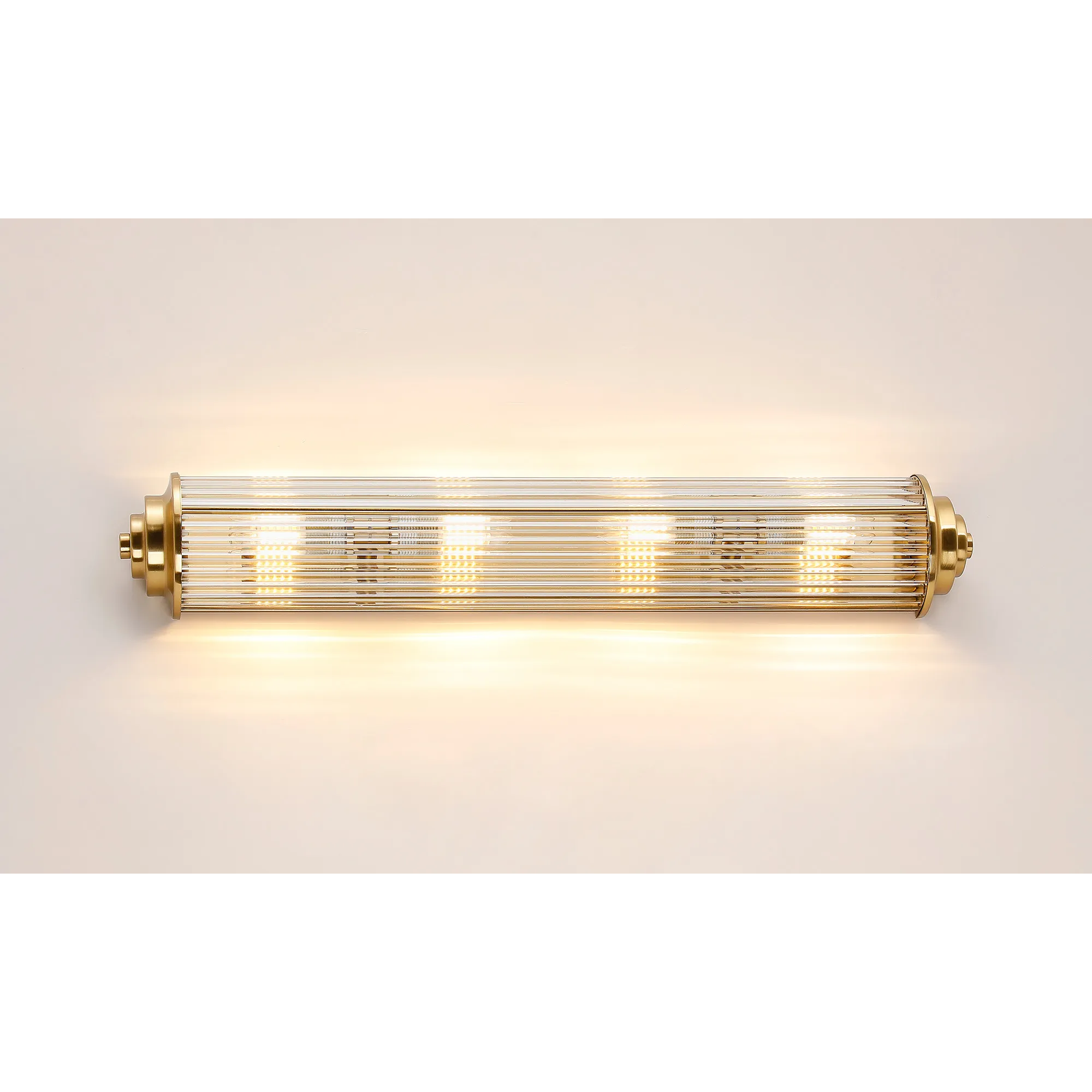 Fabula Wedgewood Large 4 Light Glass Rod Wall Light G9 IP44 - Gold