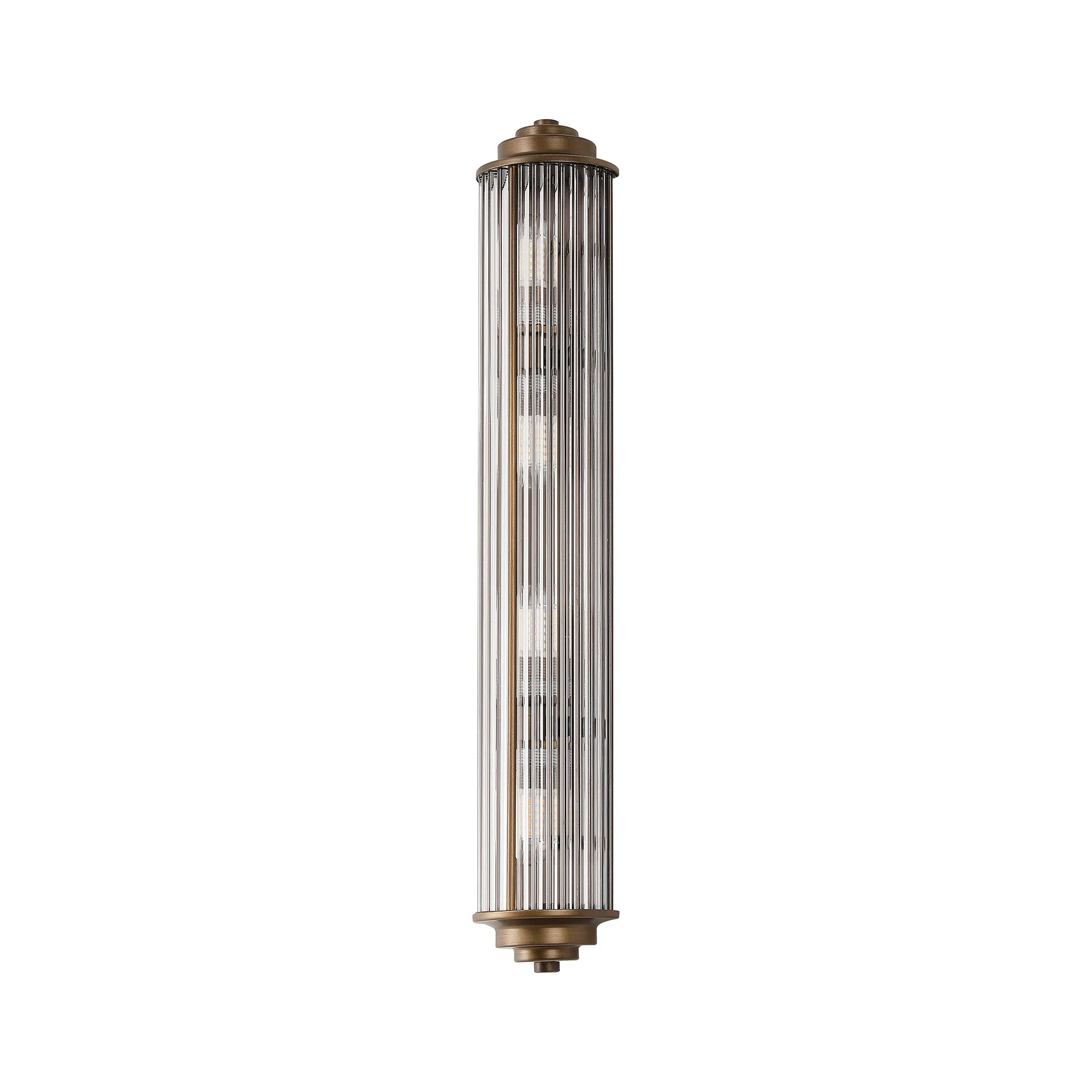 Fabula Wedgewood Large 4 Light Glass Rod Wall Light G9 IP44 - Bronze