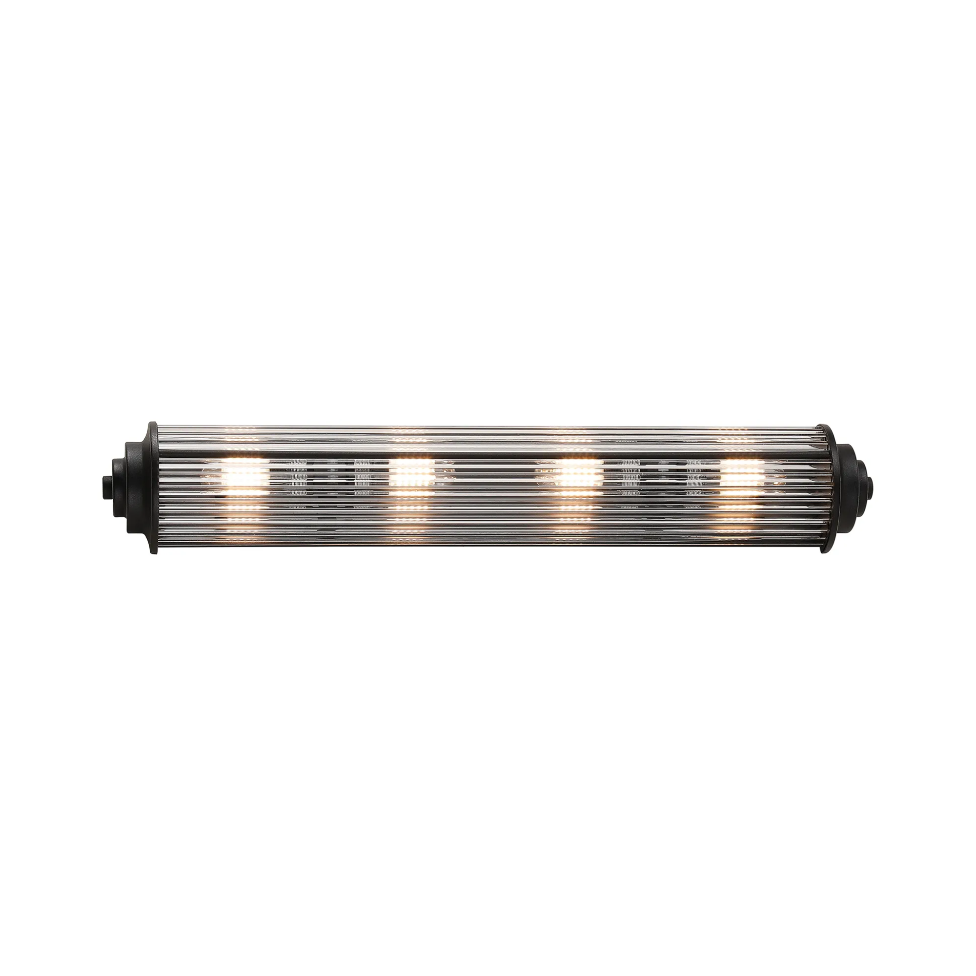 Fabula Wedgewood Large 4 Light Glass Rod Wall Light G9 IP44 - Satin Black