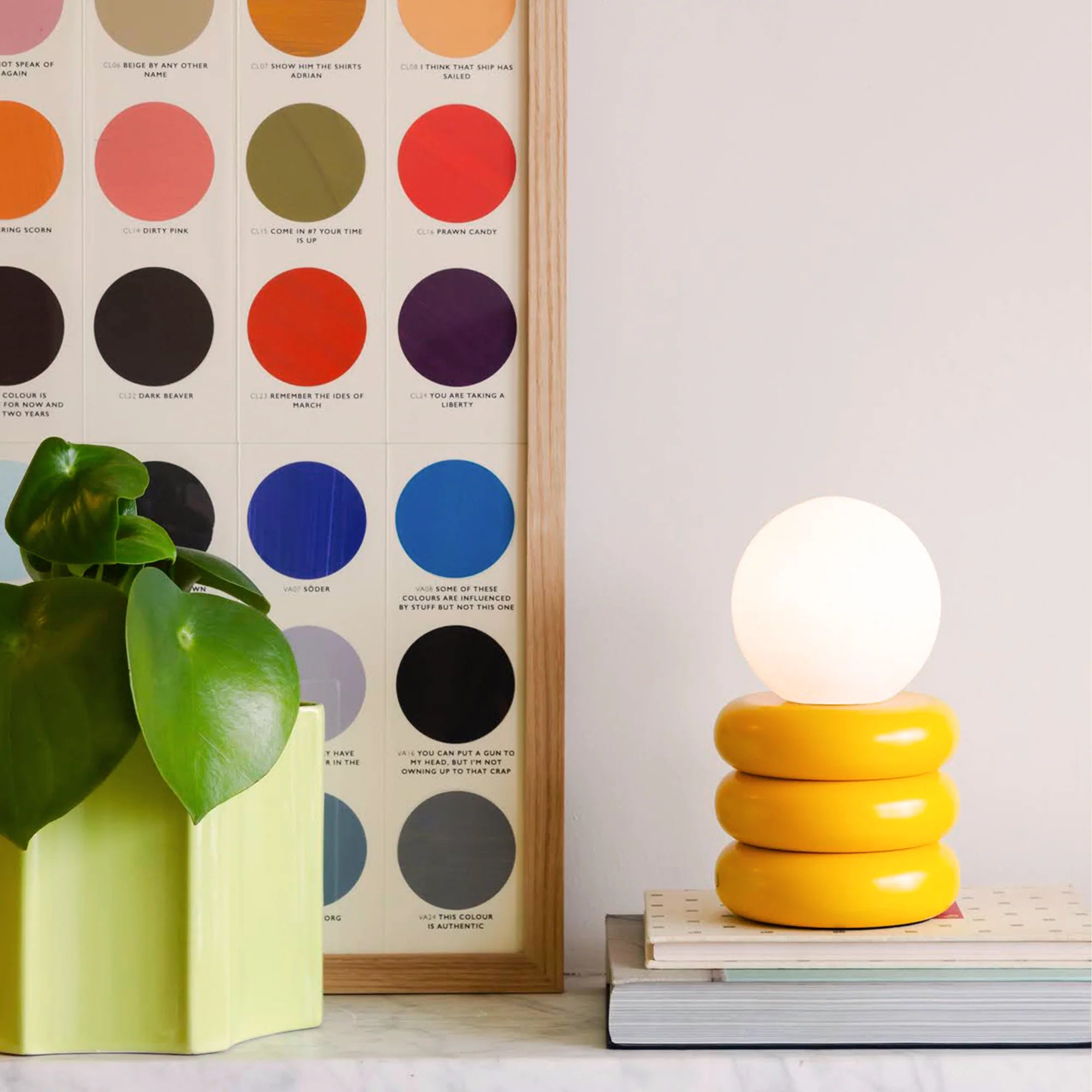 houseof. Tube 'Glow Worm' Rechargeable Table Lamp - Yolk Yellow