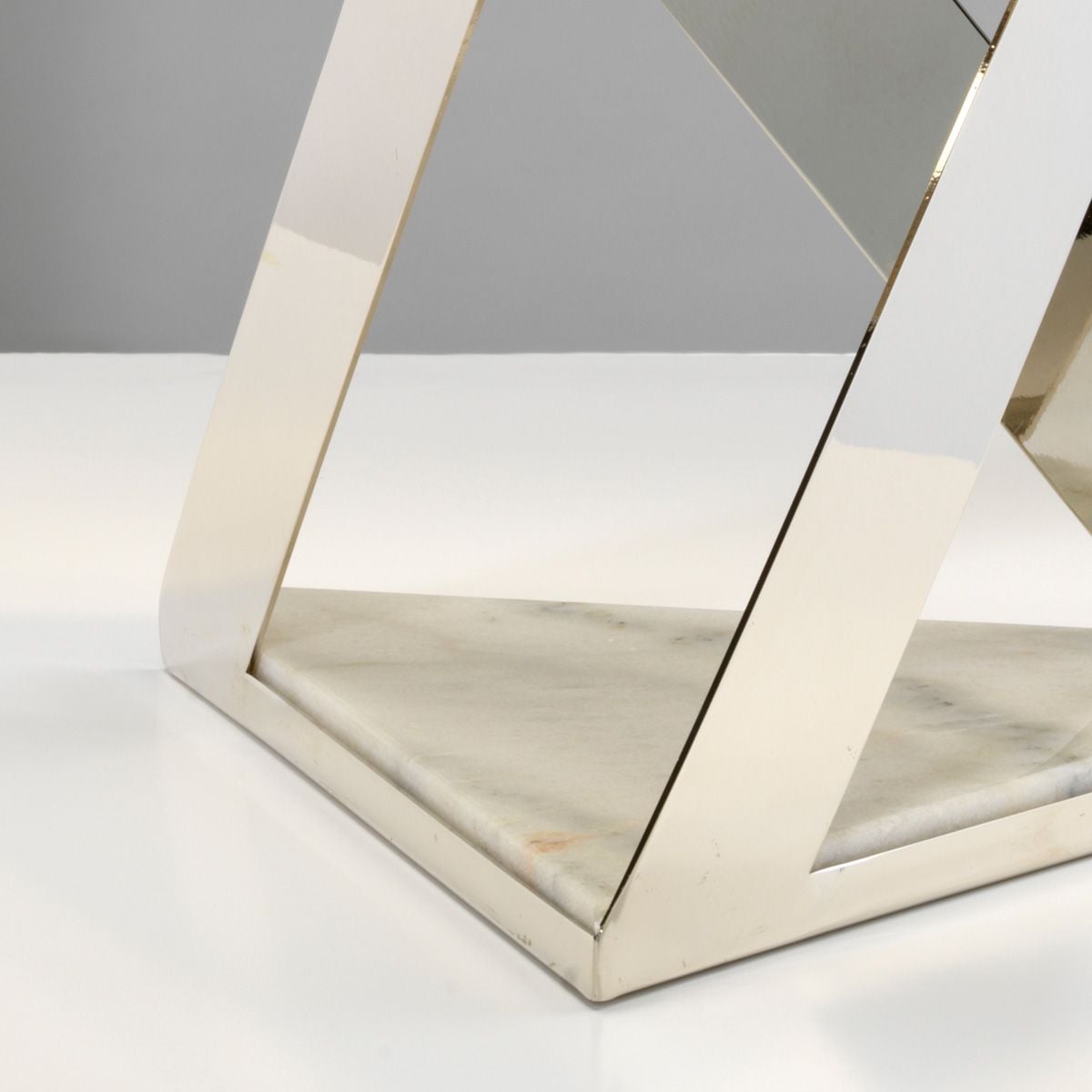 Elstead Aegeus Single Table Lamp - Polished Nickel & White Marble