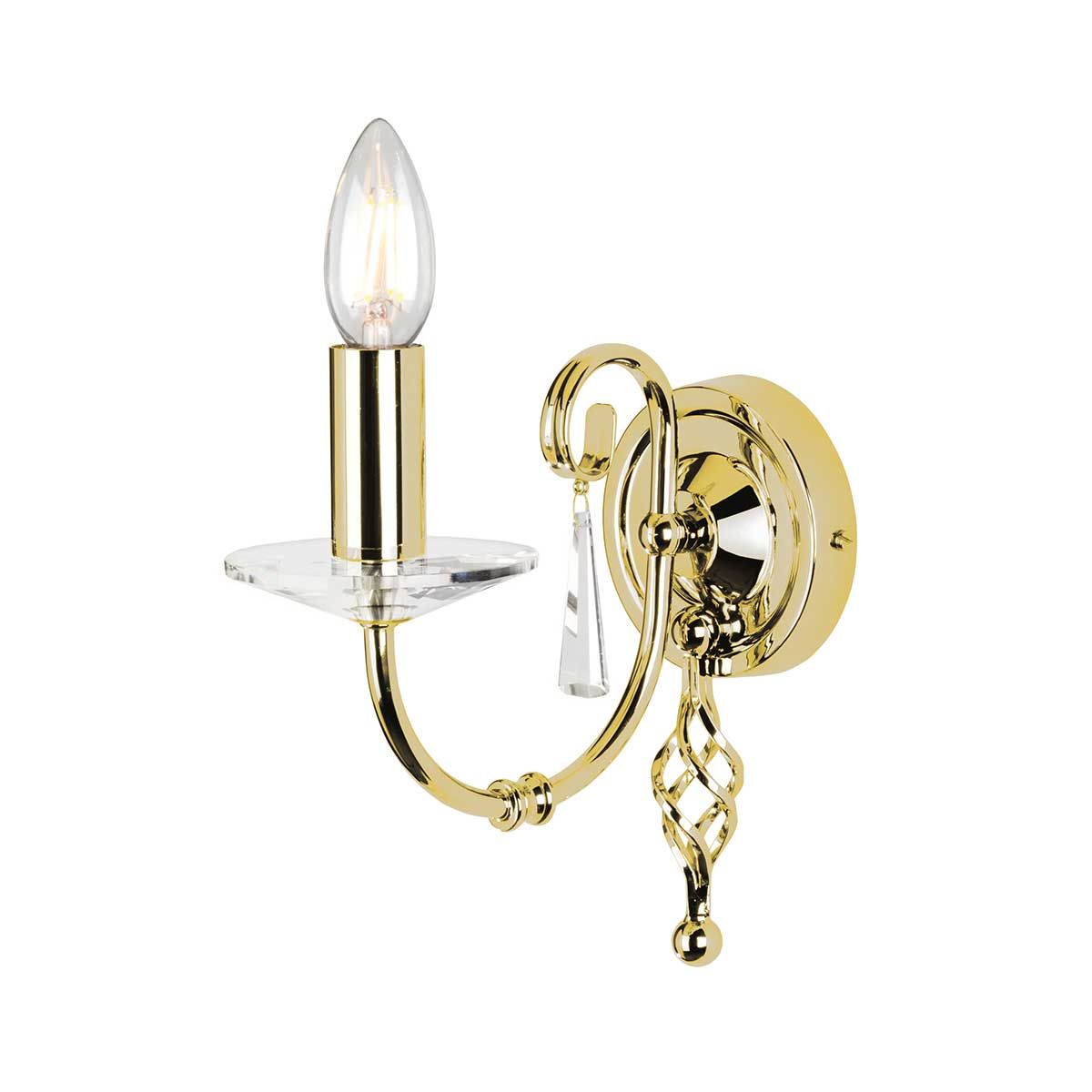 Elstead Aegean Single Wall Light - Polished Brass