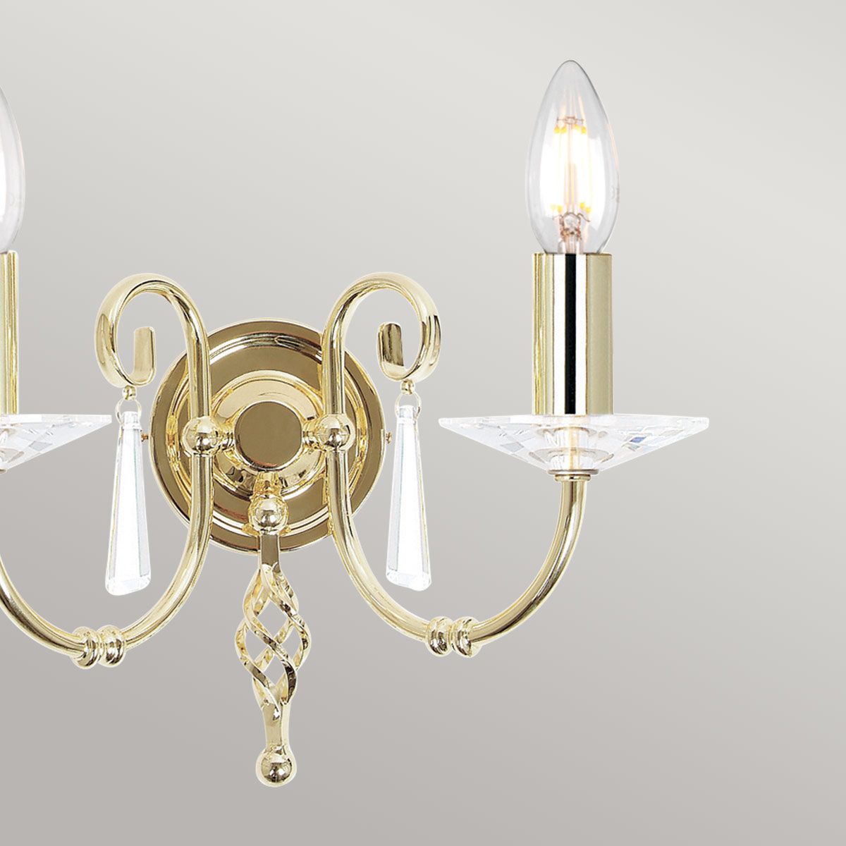 Elstead Aegean 2 Light Wall Light - Polished Brass