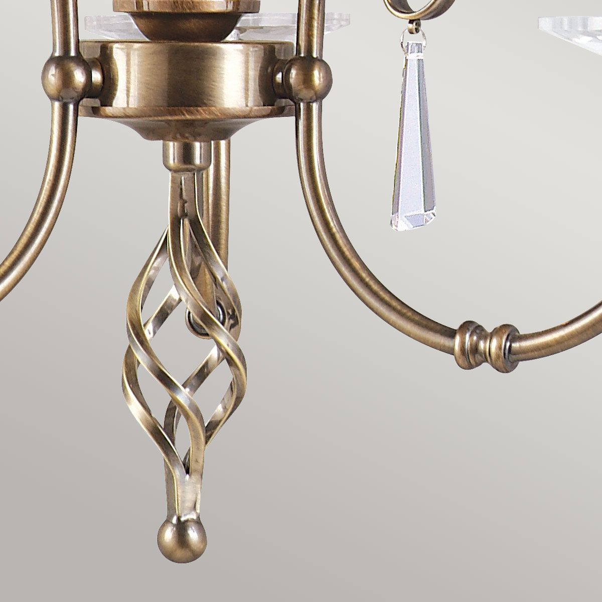 Elstead Aegean 3 Light Chandelier - Aged Brass