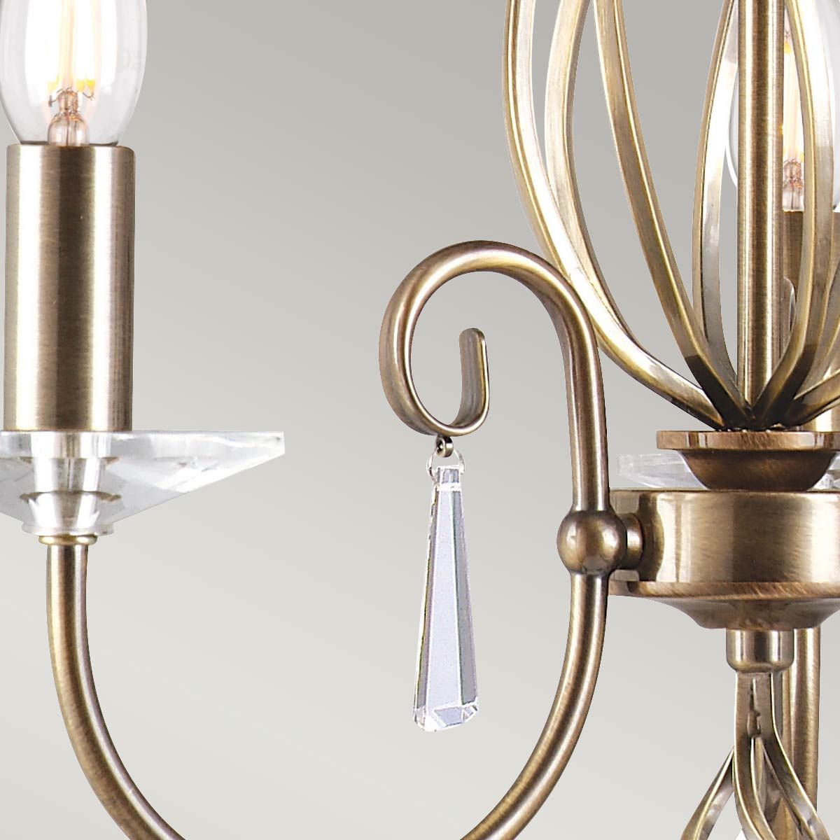 Elstead Aegean 3 Light Chandelier - Aged Brass
