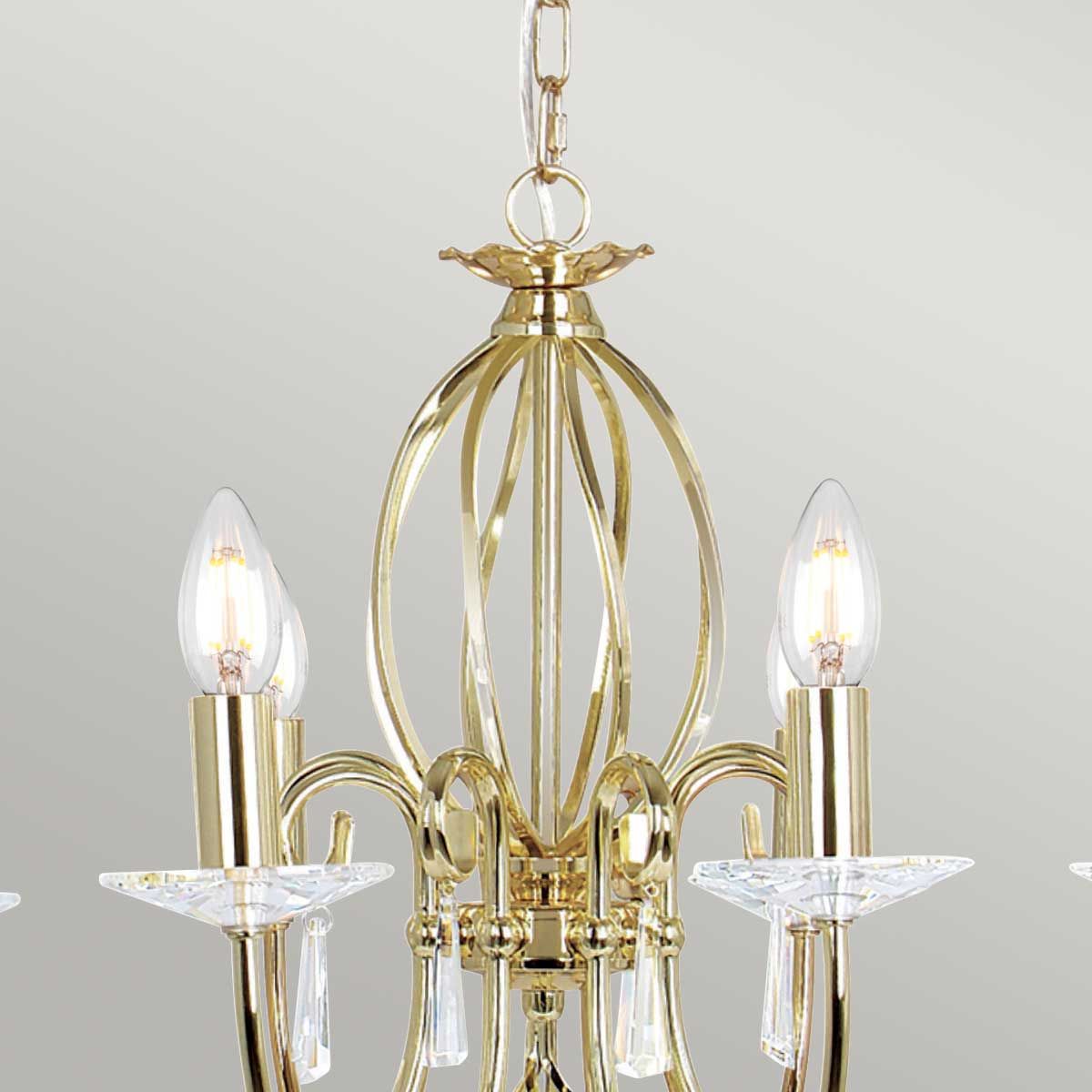 Elstead Aegean 8 Light Chandelier - Polished Brass