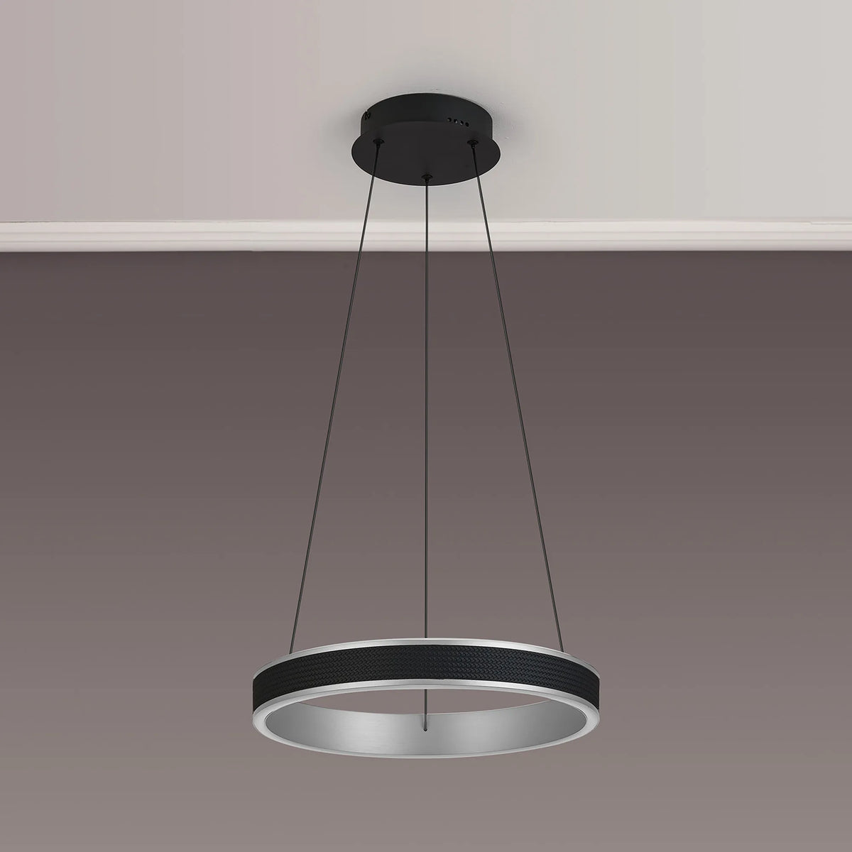 Fabula Alina LED Pendant Light – Black & Antique Silver