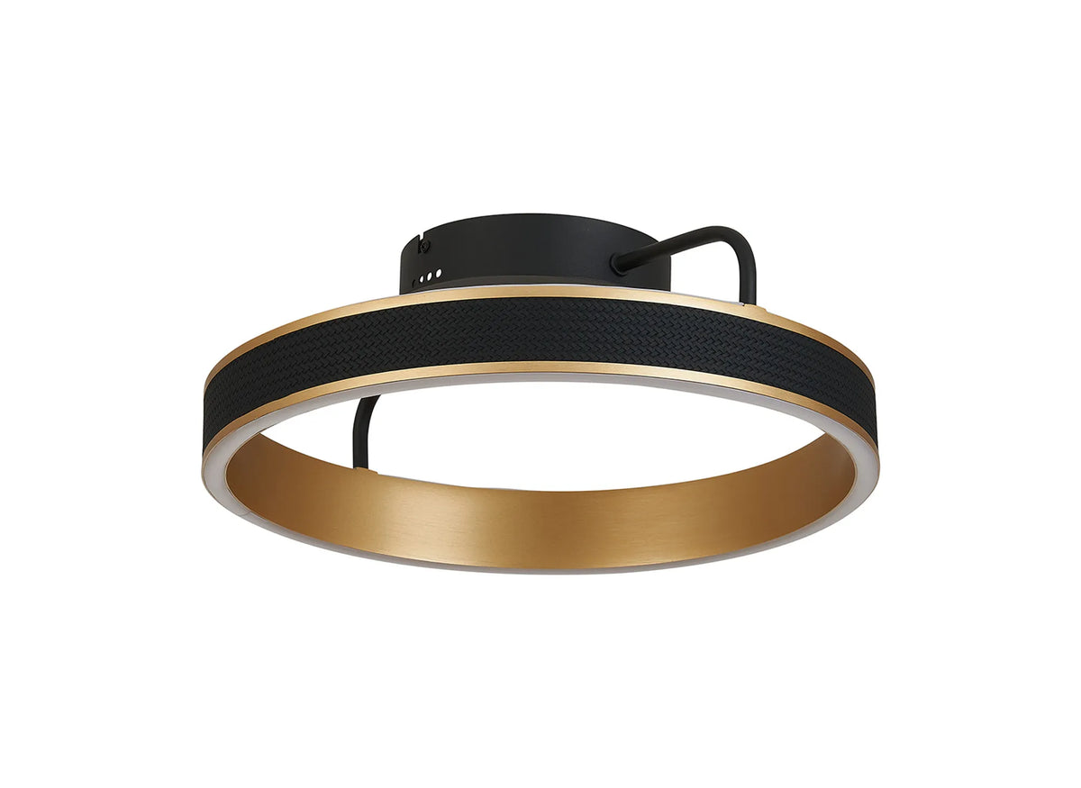 Fabula Alina Round Ceiling Light – Black & Brushed Gold