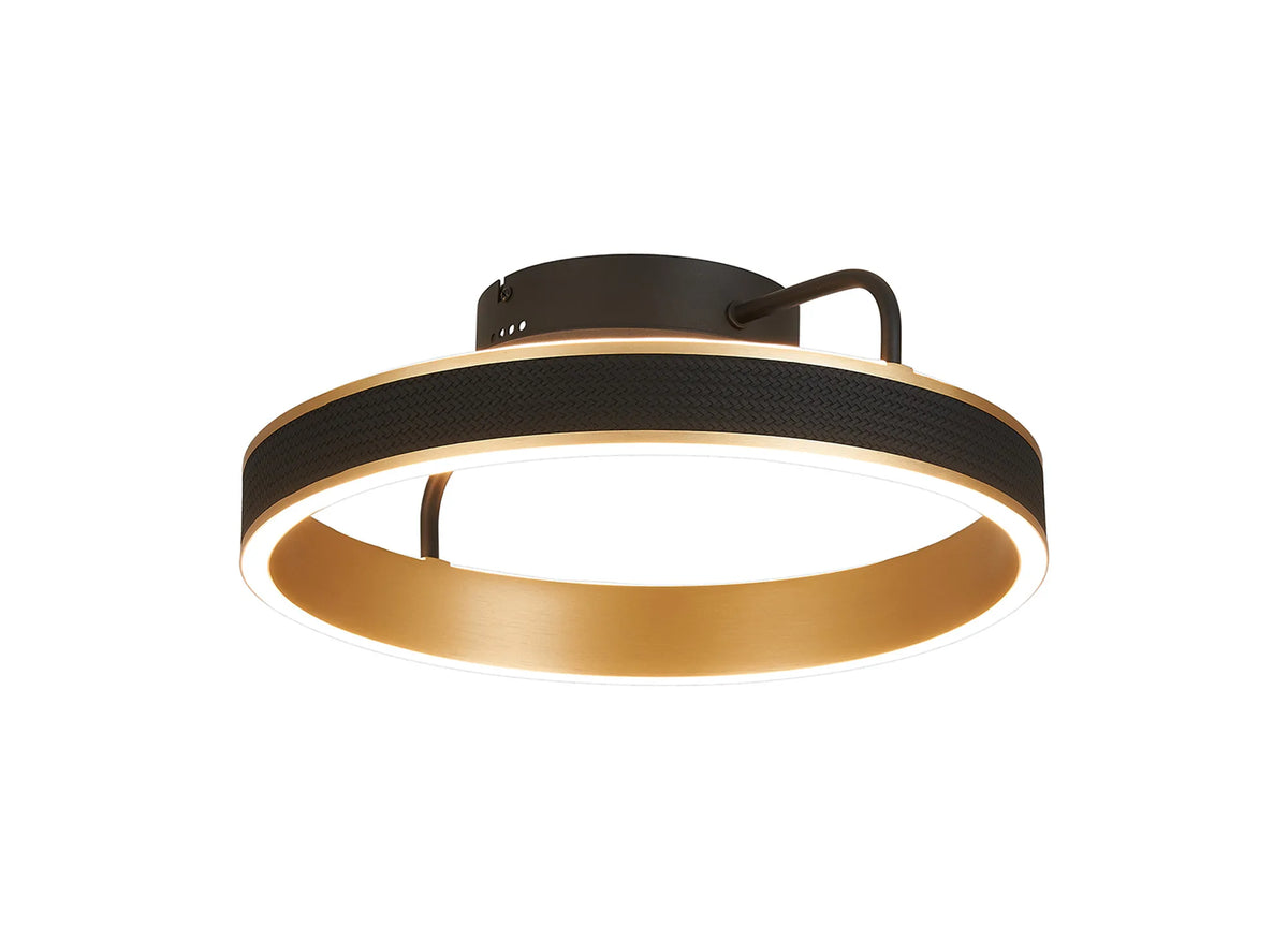 Fabula Alina Round Ceiling Light – Black & Brushed Gold 40 cm