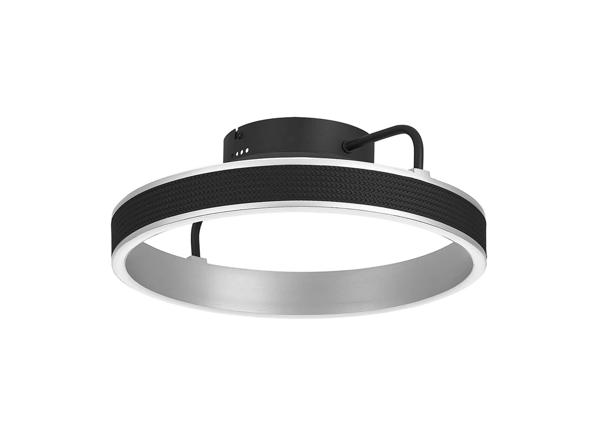 Fabula Alina Round Ceiling Light – Black & Antique Silver