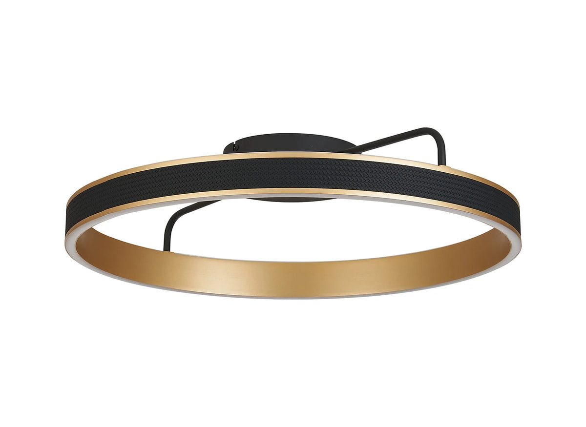 Fabula Alina Round Ceiling Light – Black & Brushed Gold