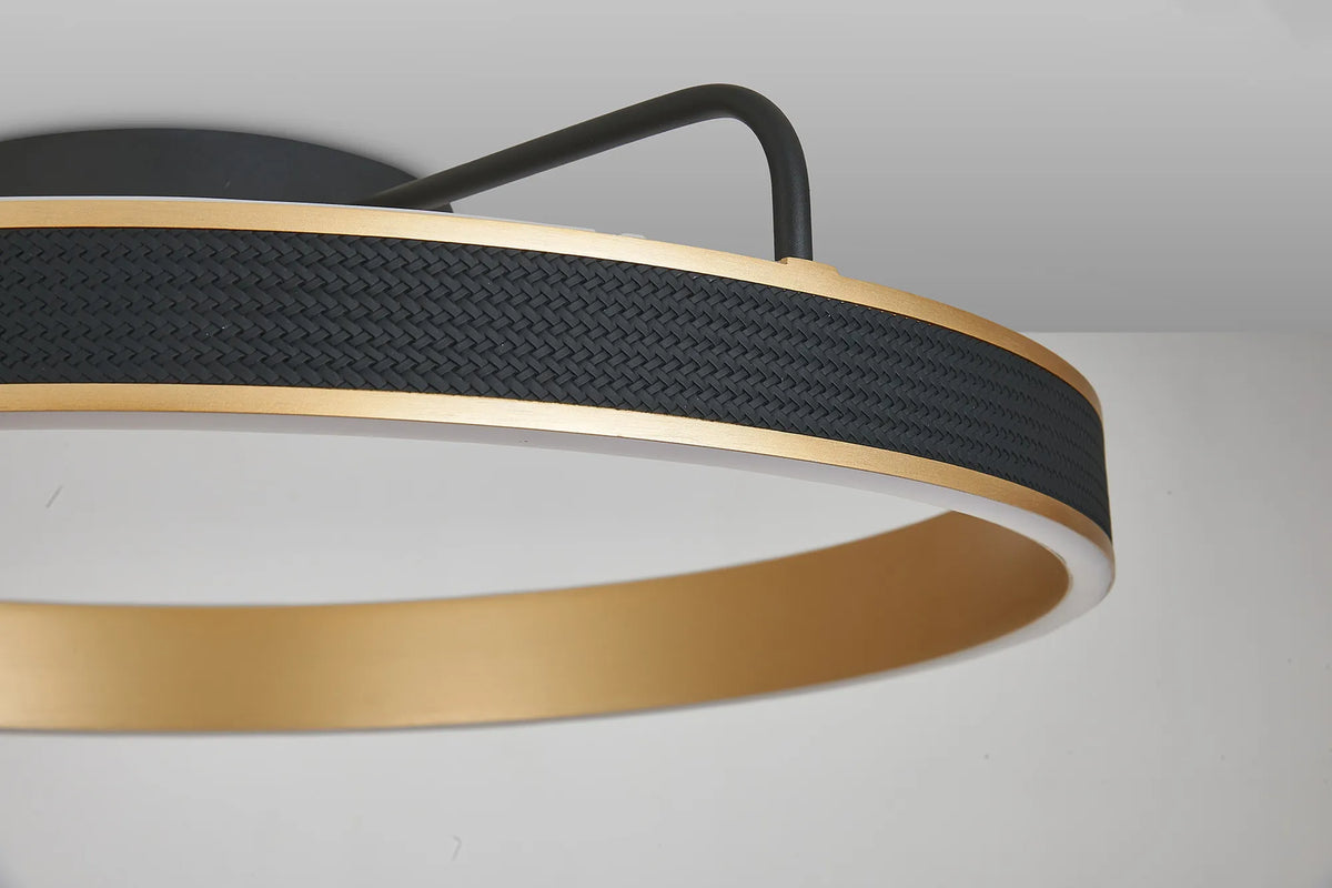 Fabula Alina Round Ceiling Light – Black & Brushed Gold