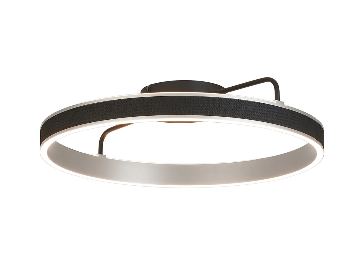 Fabula Alina Round - /Antique Silver Ceiling Light – 59 cm – Black & Antique Silver 59 cm