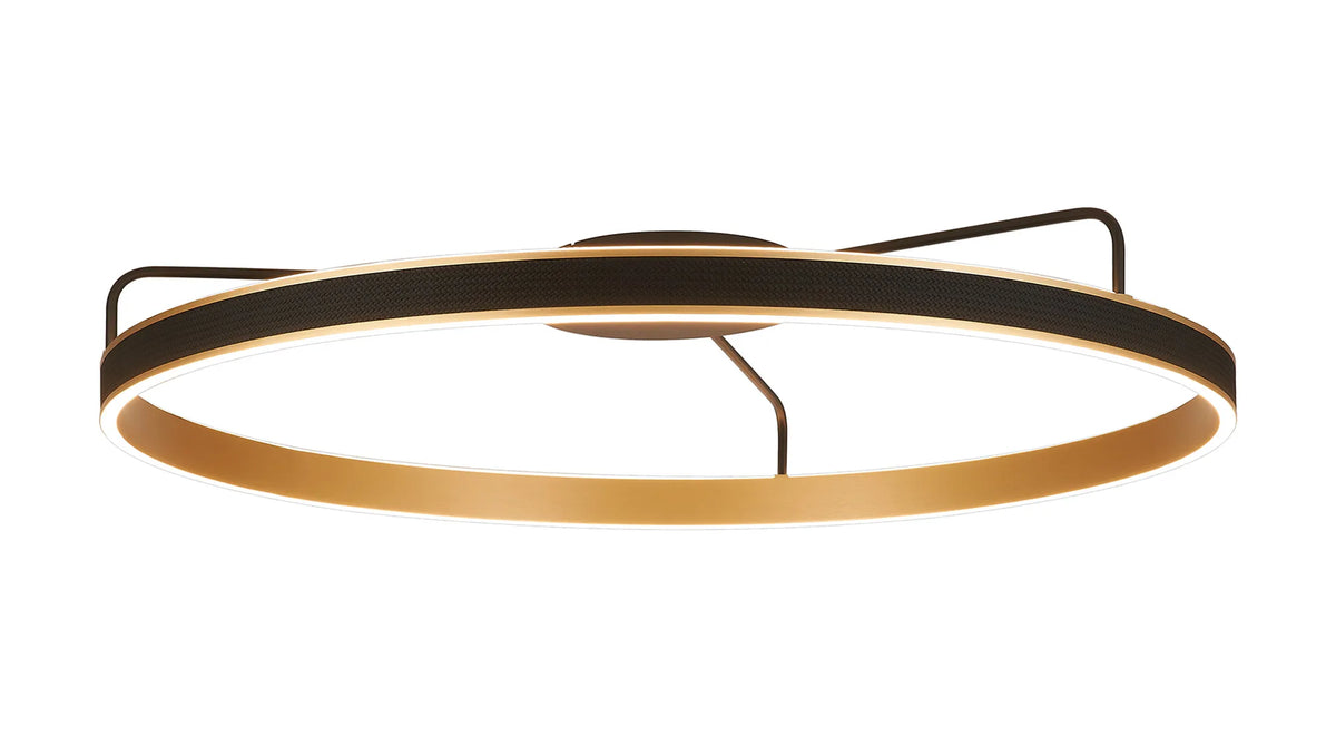 Fabula Alina Round Ceiling Light – Black & Brushed Gold 100 cm