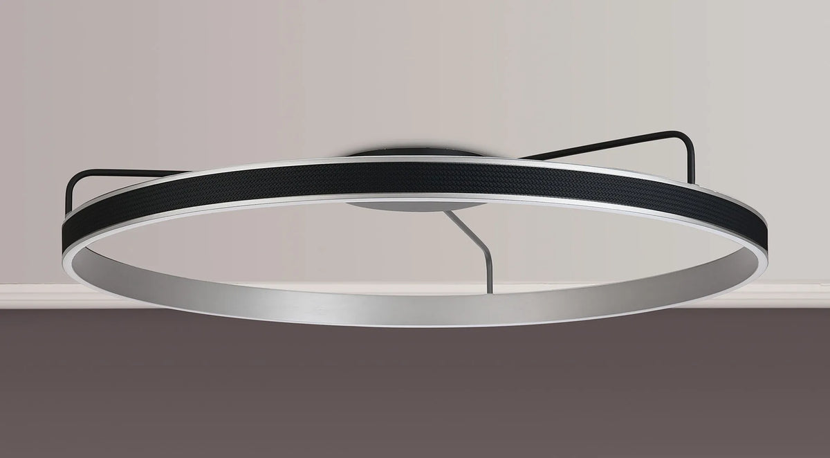 Fabula Alina Round Ceiling Light – Black & Antique Silver