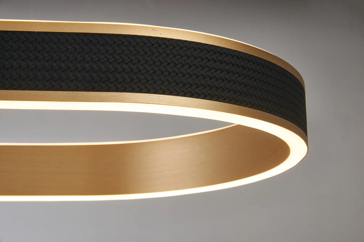 Fabula Alina Squoval Pendant Light – 121 cm – Black & Brushed Gold