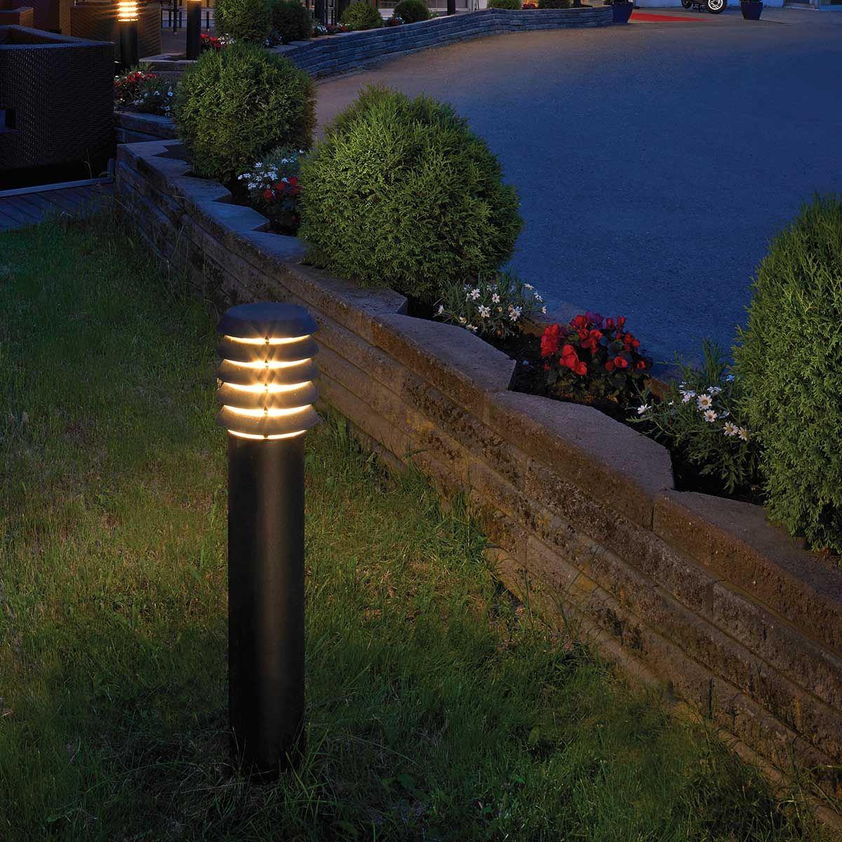 Norlys Alta Single Large Bollard - Black