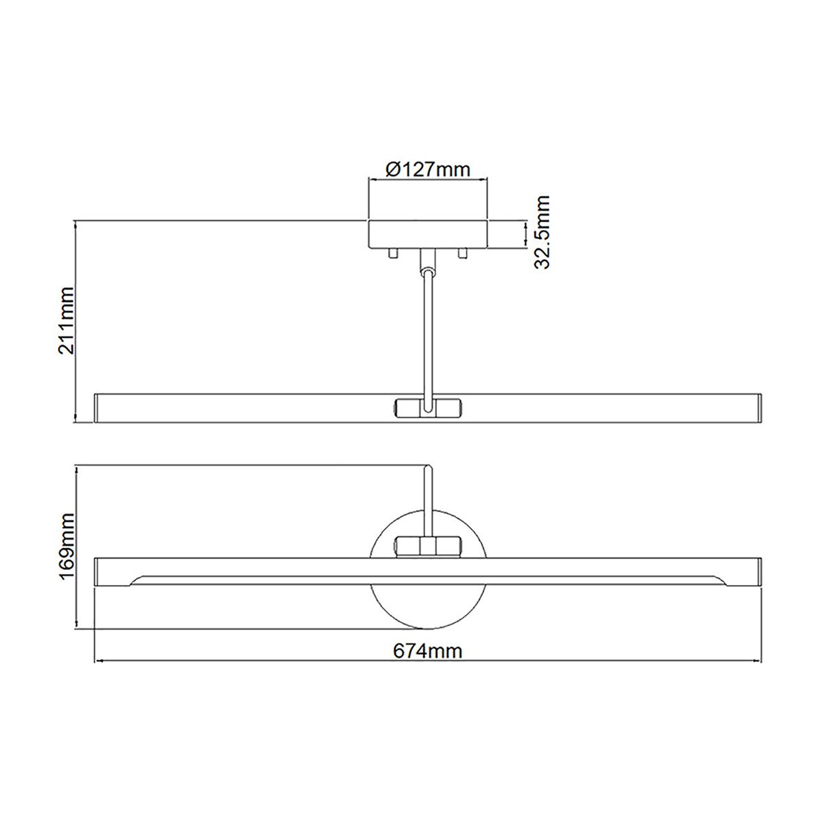 Elstead Alton Single Large LED Picture Light - Brushed Nickel