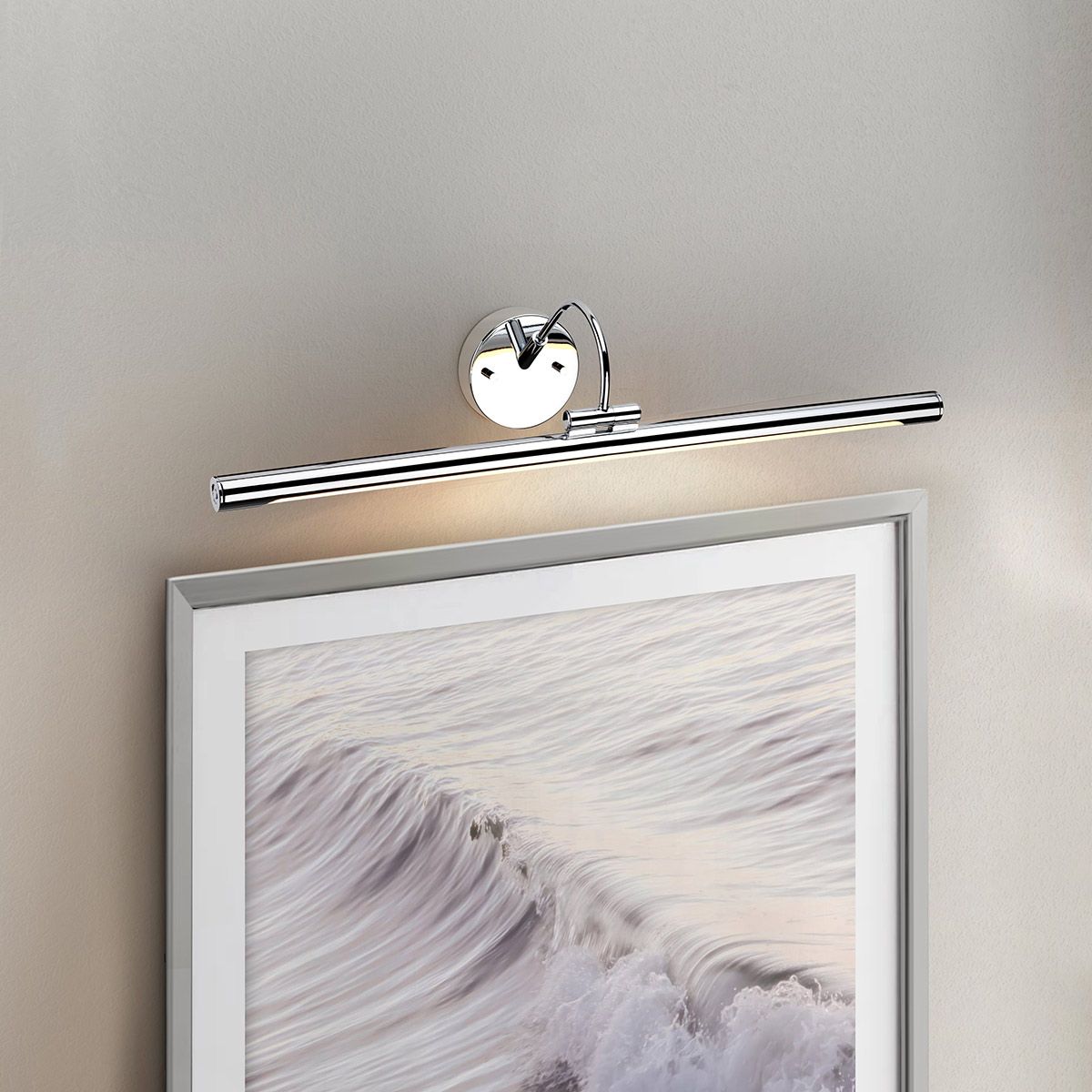 Elstead Alton Single Large LED Picture Light - Polished Chrome