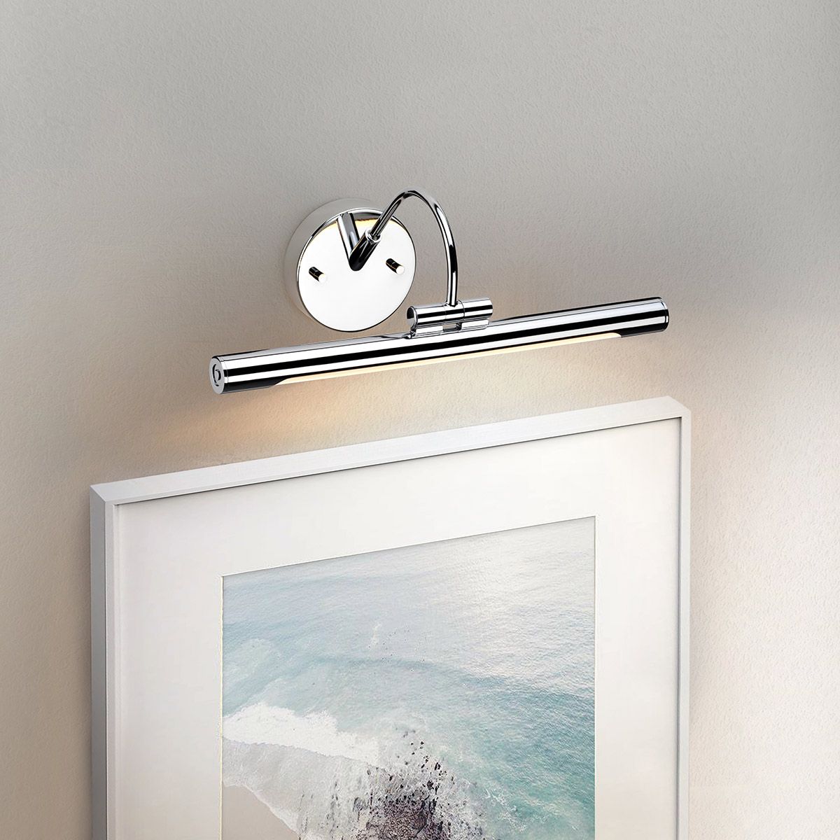 Elstead Alton Single Small LED Picture Light - Polished Chrome