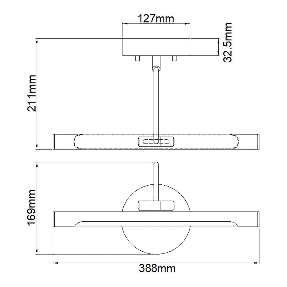 Elstead Alton Single Small LED Picture Light - White