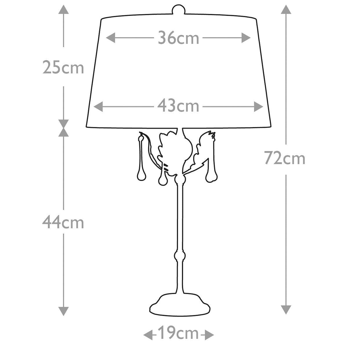 Elstead Amarilli 1 Light Table Lamp - Bronze with Gold Patina