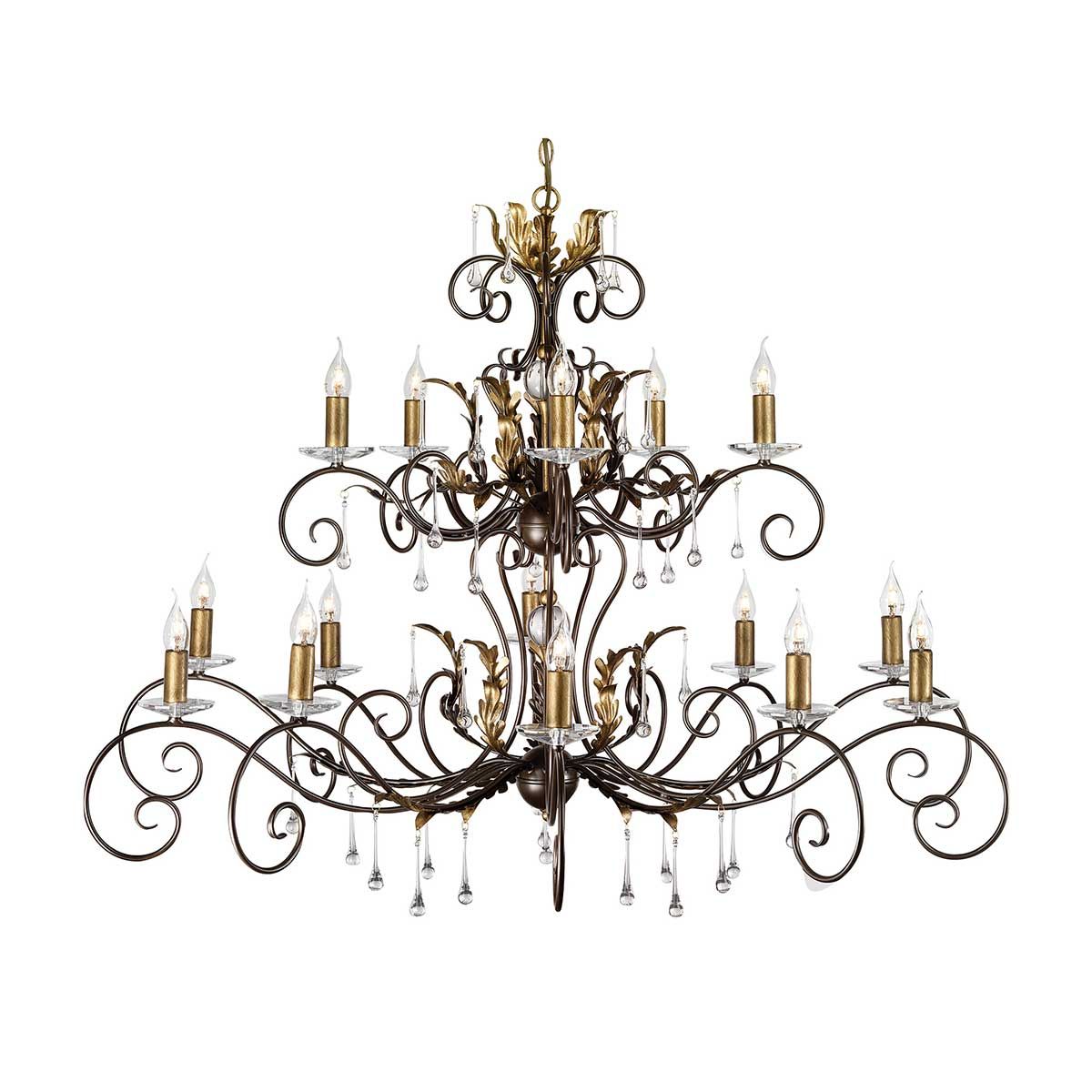 Elstead Amarilli 15 Light Chandelier - Bronze