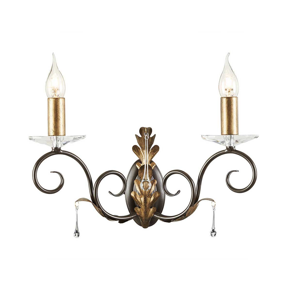 Elstead Amarilli 2 Light Wall Light - Bronze & Gold