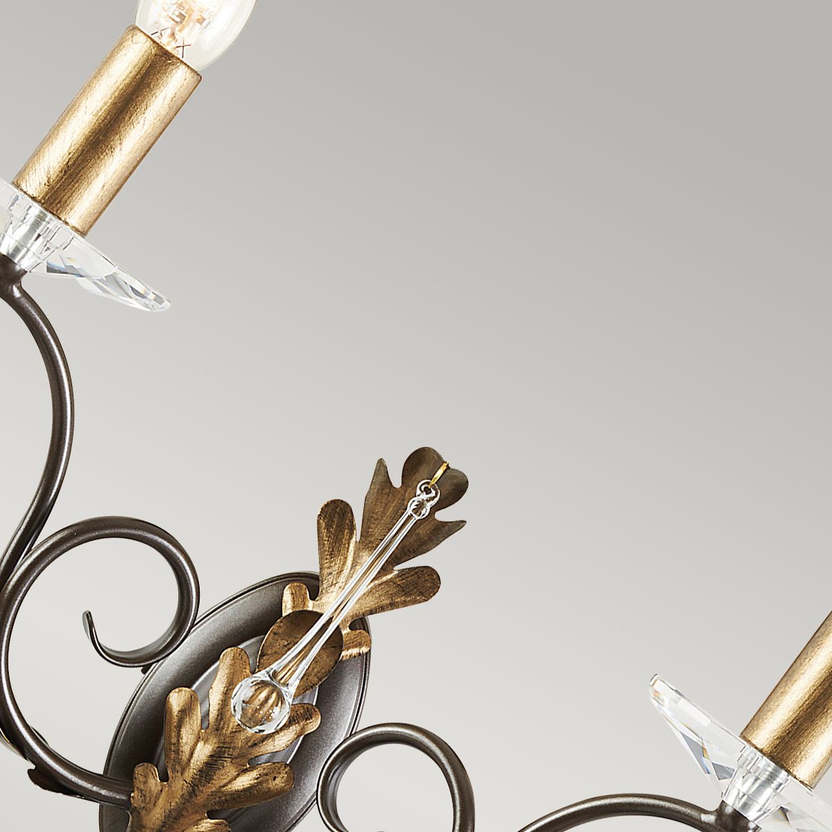 Elstead Amarilli 2 Light Wall Light - Bronze & Gold
