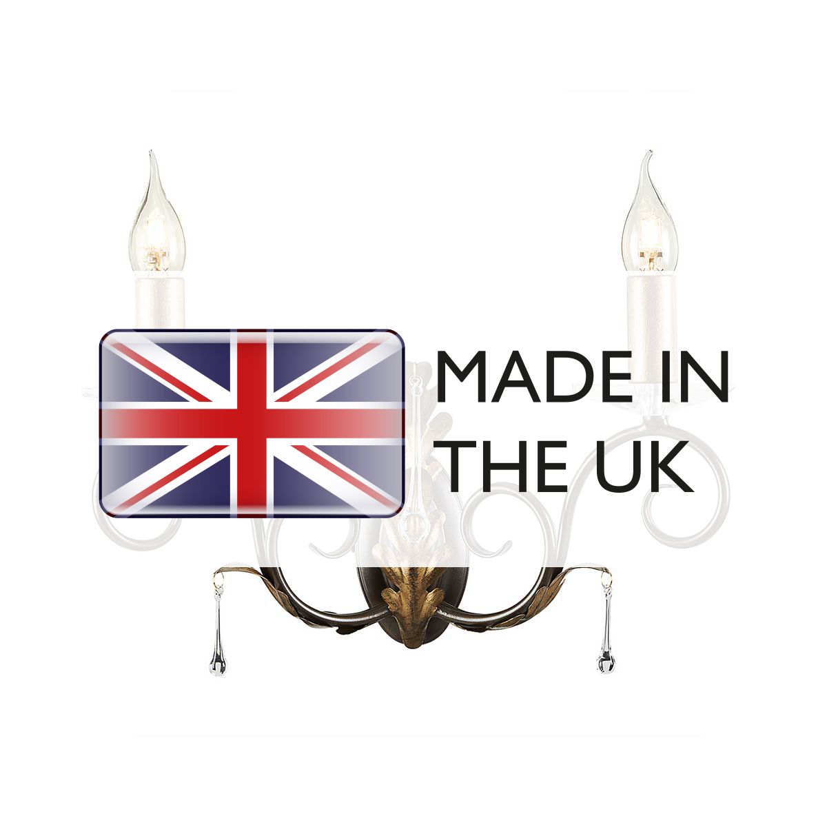 Elstead Amarilli 2 Light Wall Light - Bronze & Gold