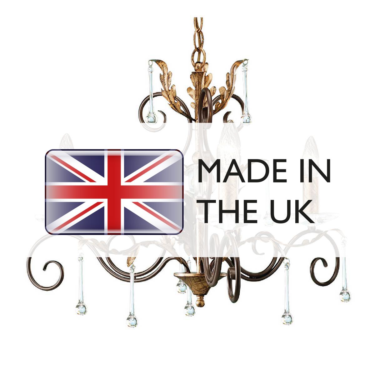 Elstead Amarilli 3 Light Chandelier - Bronze & Gold