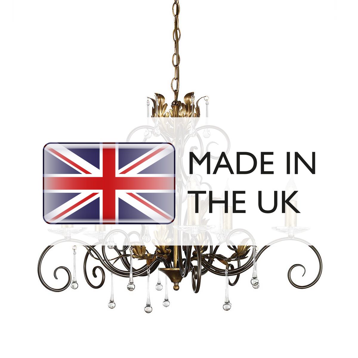 Elstead Amarilli 5 Light Chandelier - Bronze & Gold