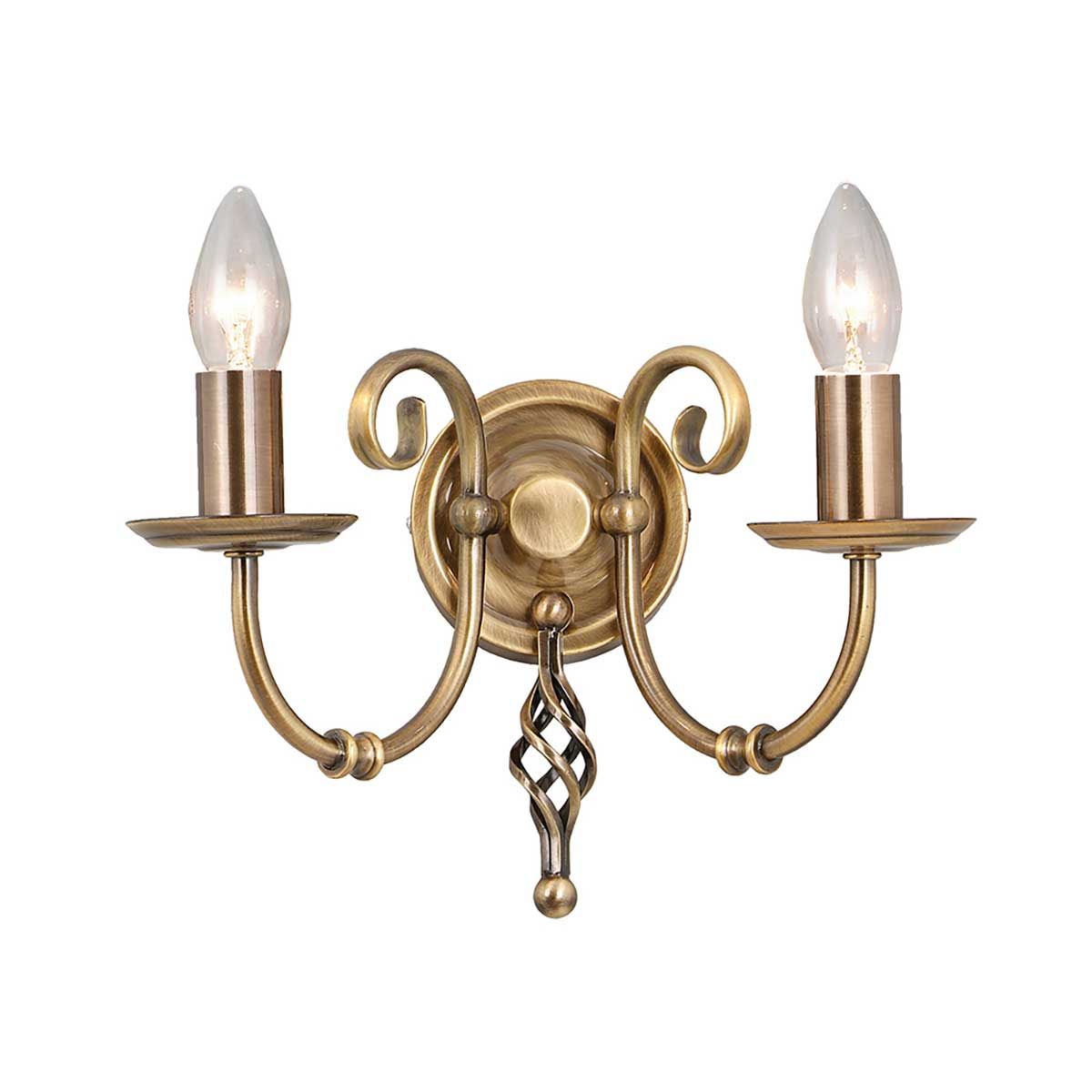 Elstead Artisan 2 Light Wall Light - Aged Brass