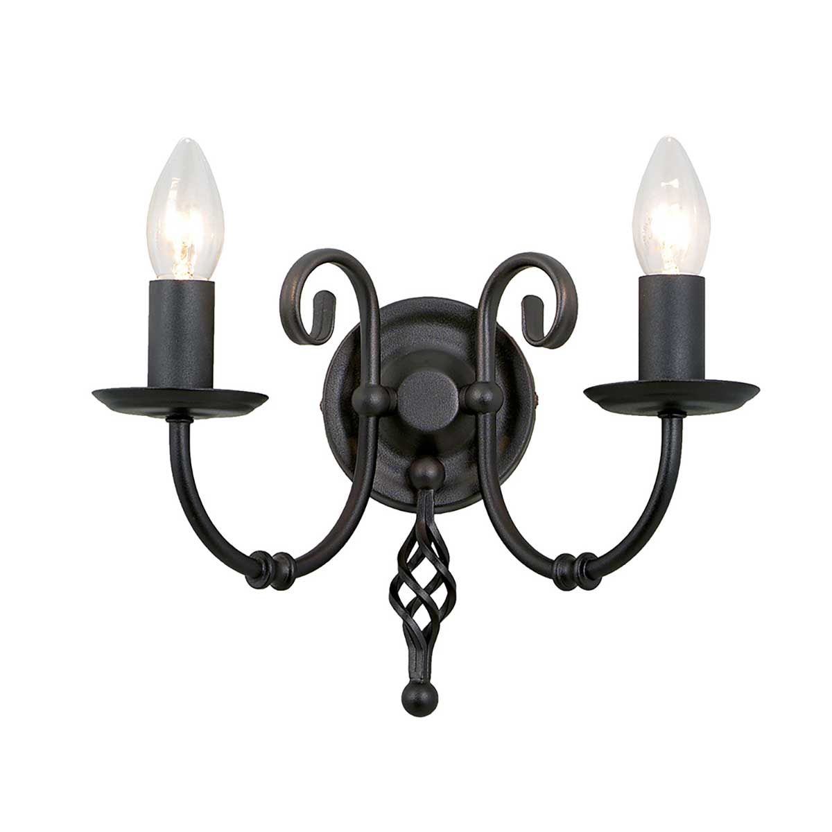 Elstead Artisan 2 Light Wall Light - Black