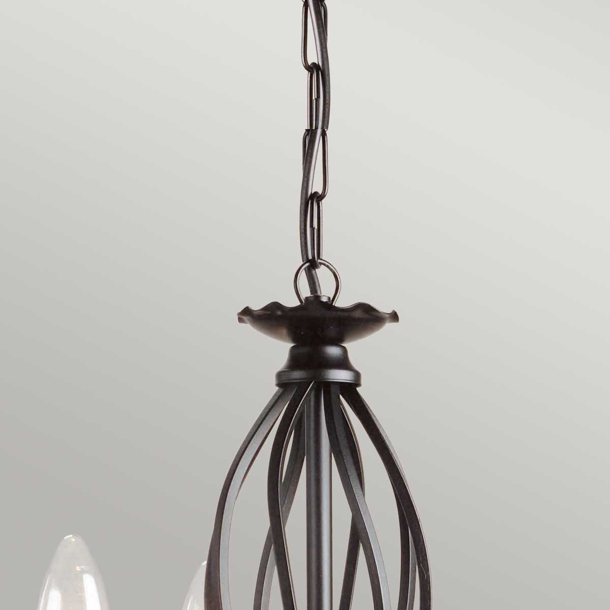 Elstead Artisan 3 Light Chandelier - Black