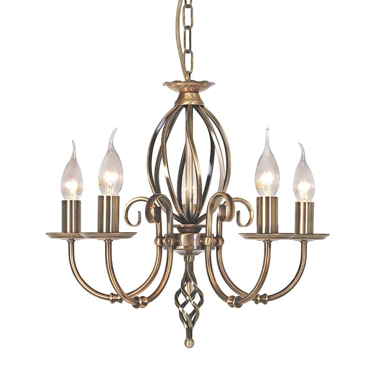 Elstead Artisan 5 Light Chandelier - Aged Brass