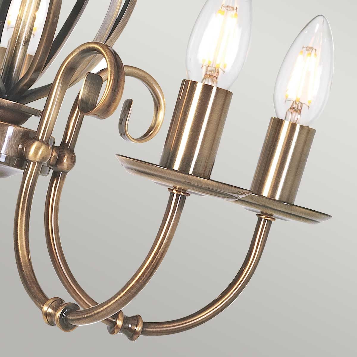 Elstead Artisan 5 Light Chandelier - Aged Brass