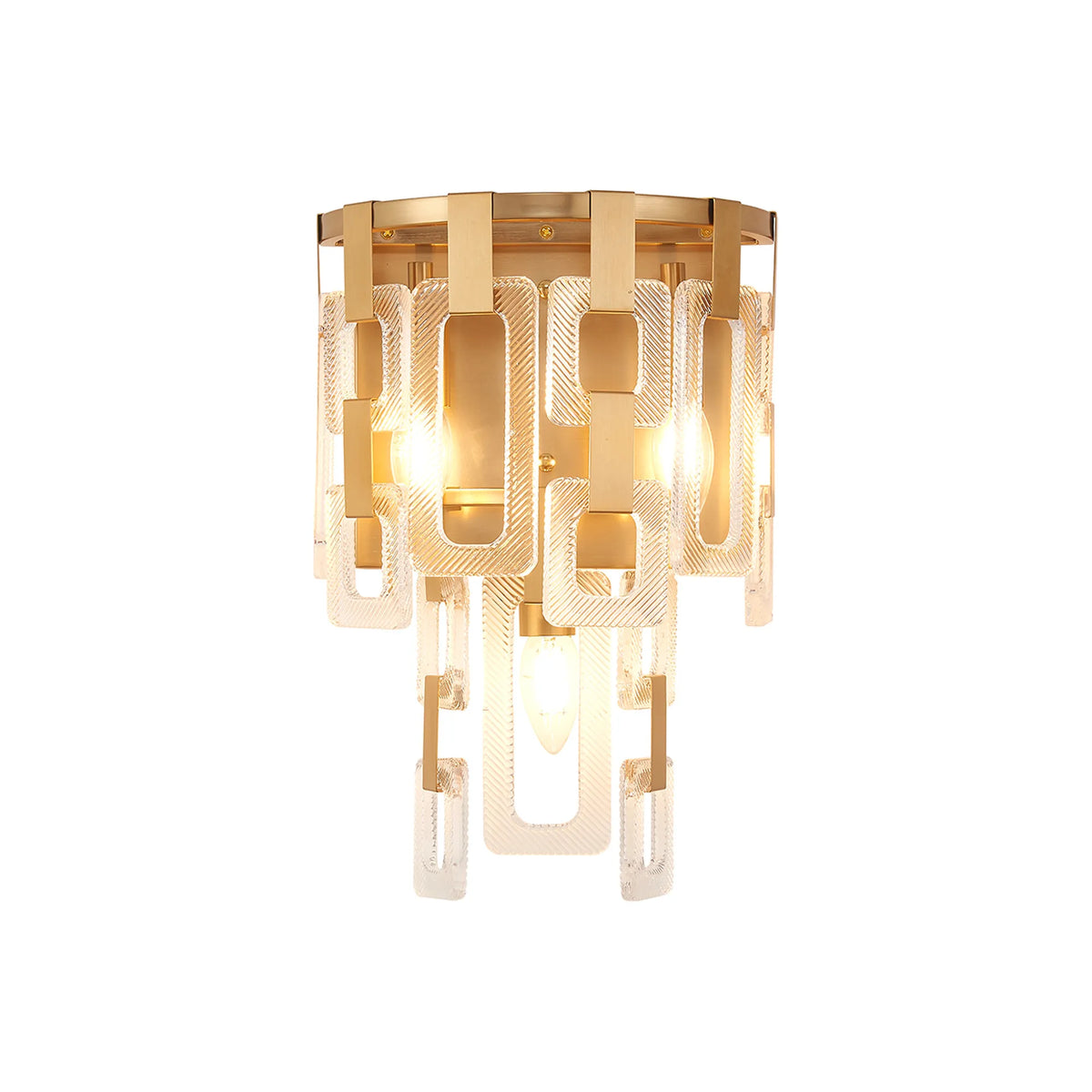 Fabula Ashby26 x Lamp Wall Light – 26 cm – Matt Gold & Clear Glass 26 cm