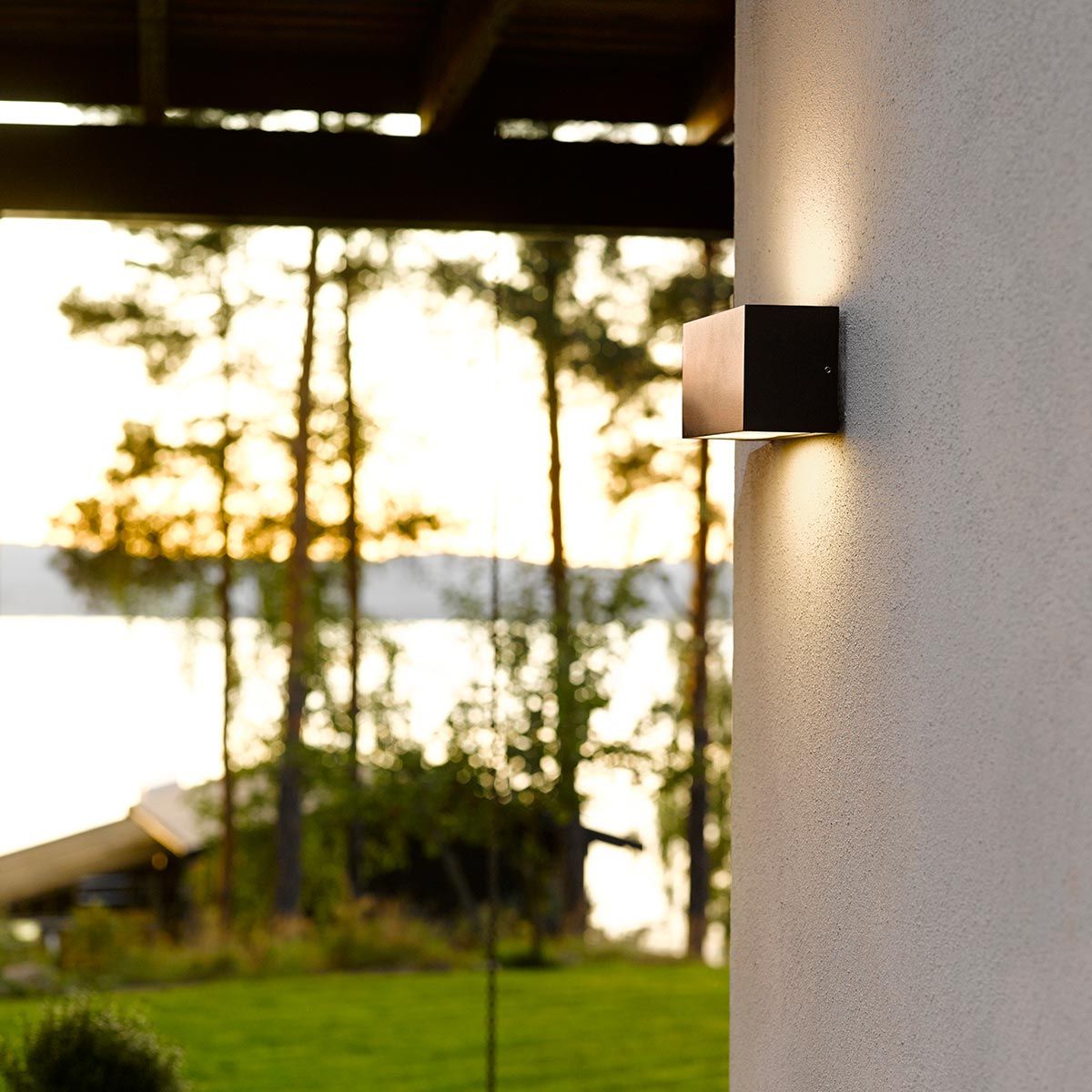 Norlys Asker Single Up and Down E27 Wall Light - Graphite